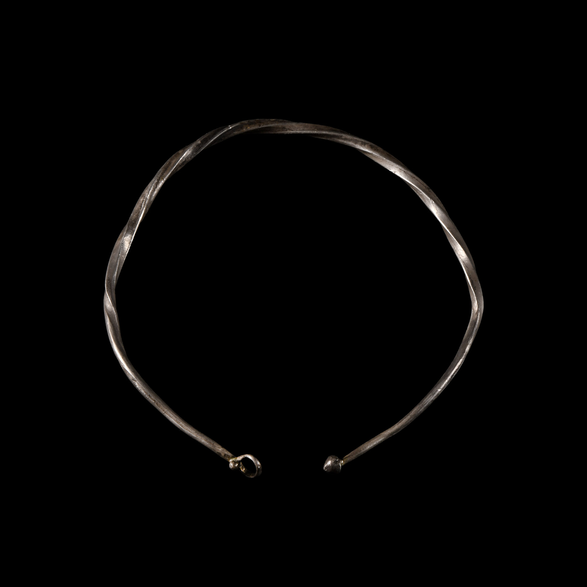 Merovingian Period Twisted Silver Bracelet