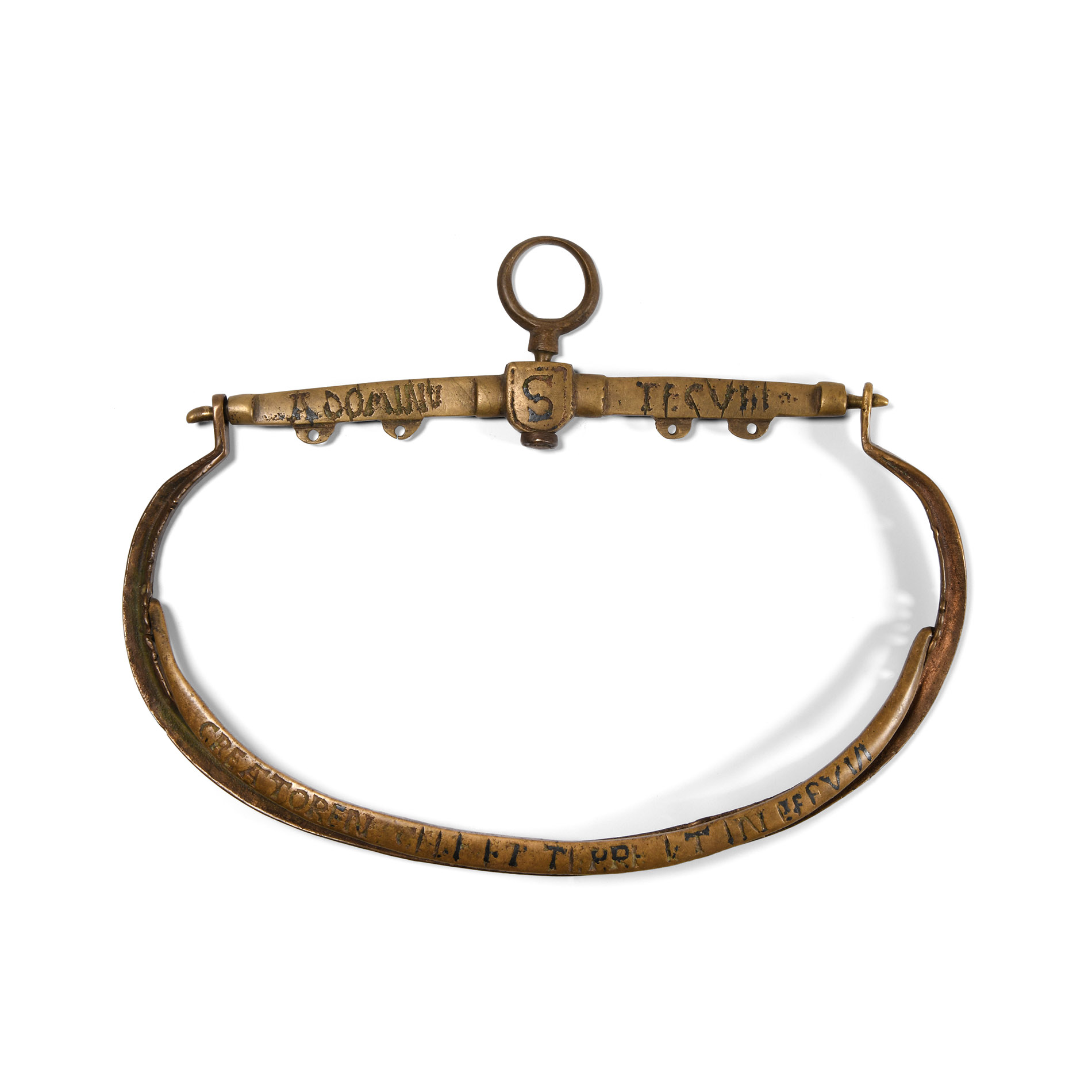 'The Kirkleavington' Medieval Bronze Inscribed Purse Frame