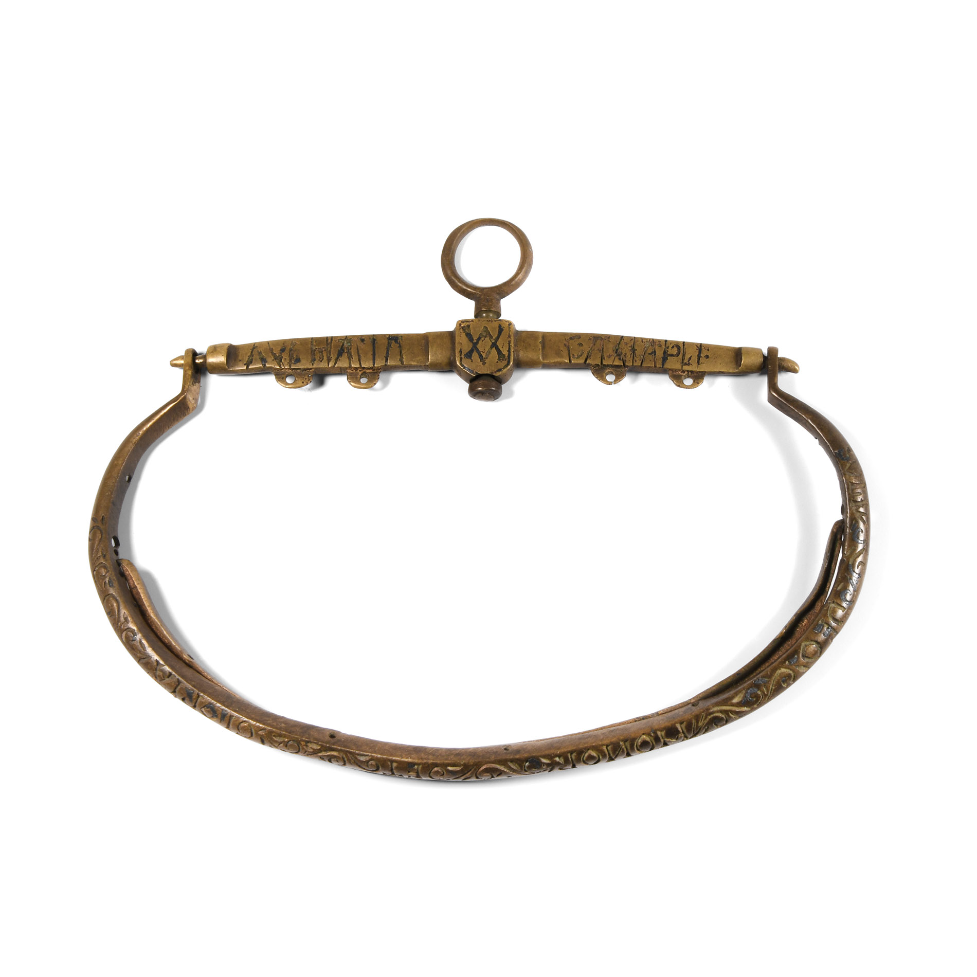 'The Kirkleavington' Medieval Bronze Inscribed Purse Frame