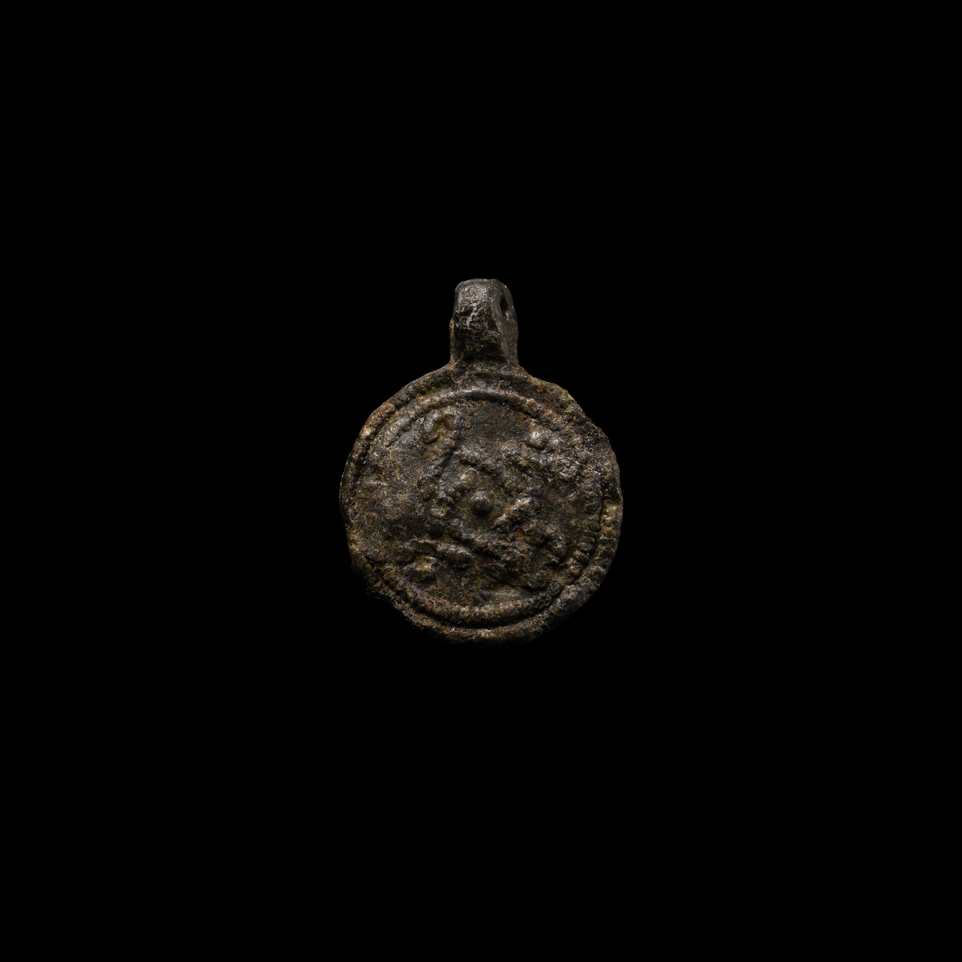 Viking Age Bronze Pendant with Interlace