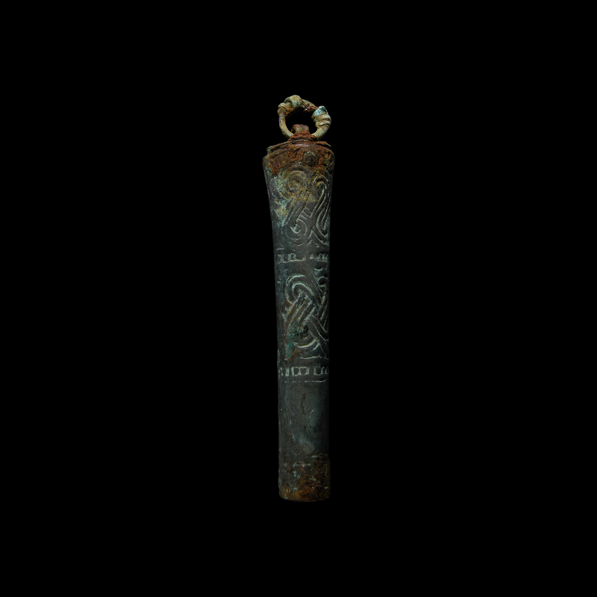 Viking Age Bronze Knife Handle