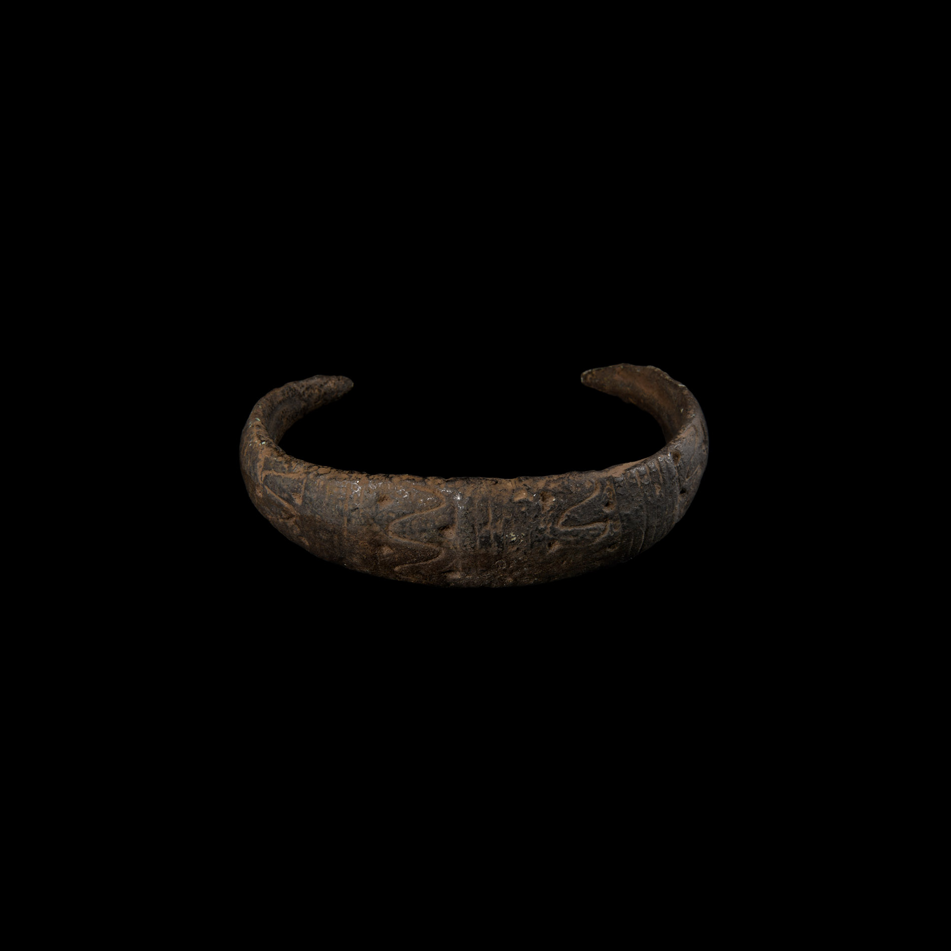Viking Age Bronze Bracelet with Zig-Zag Design