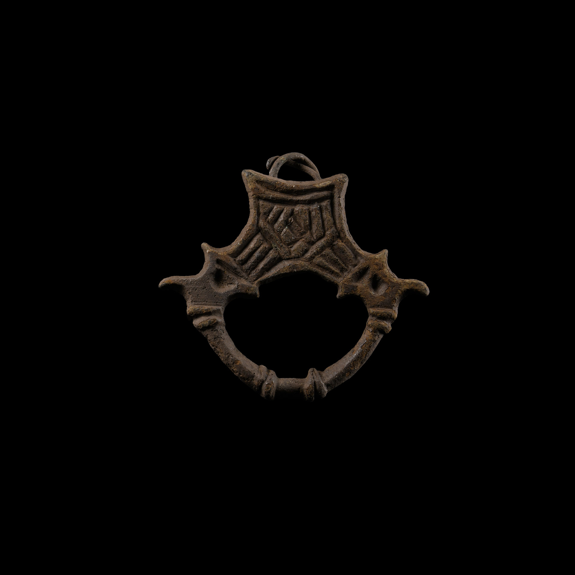 Viking Age Bronze Penannular Pendant with Dragons