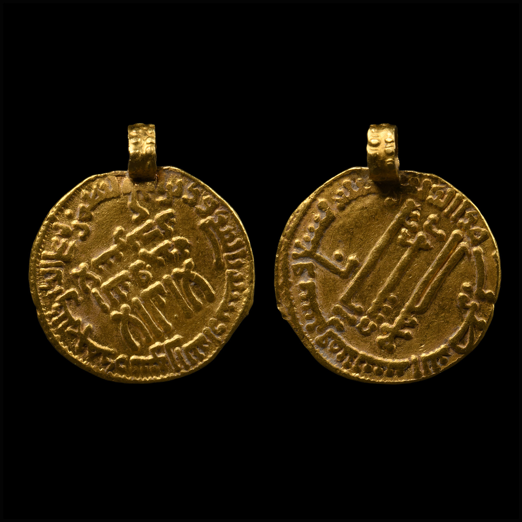 Viking Age Gold Plunder Dinar Coin Pendant
