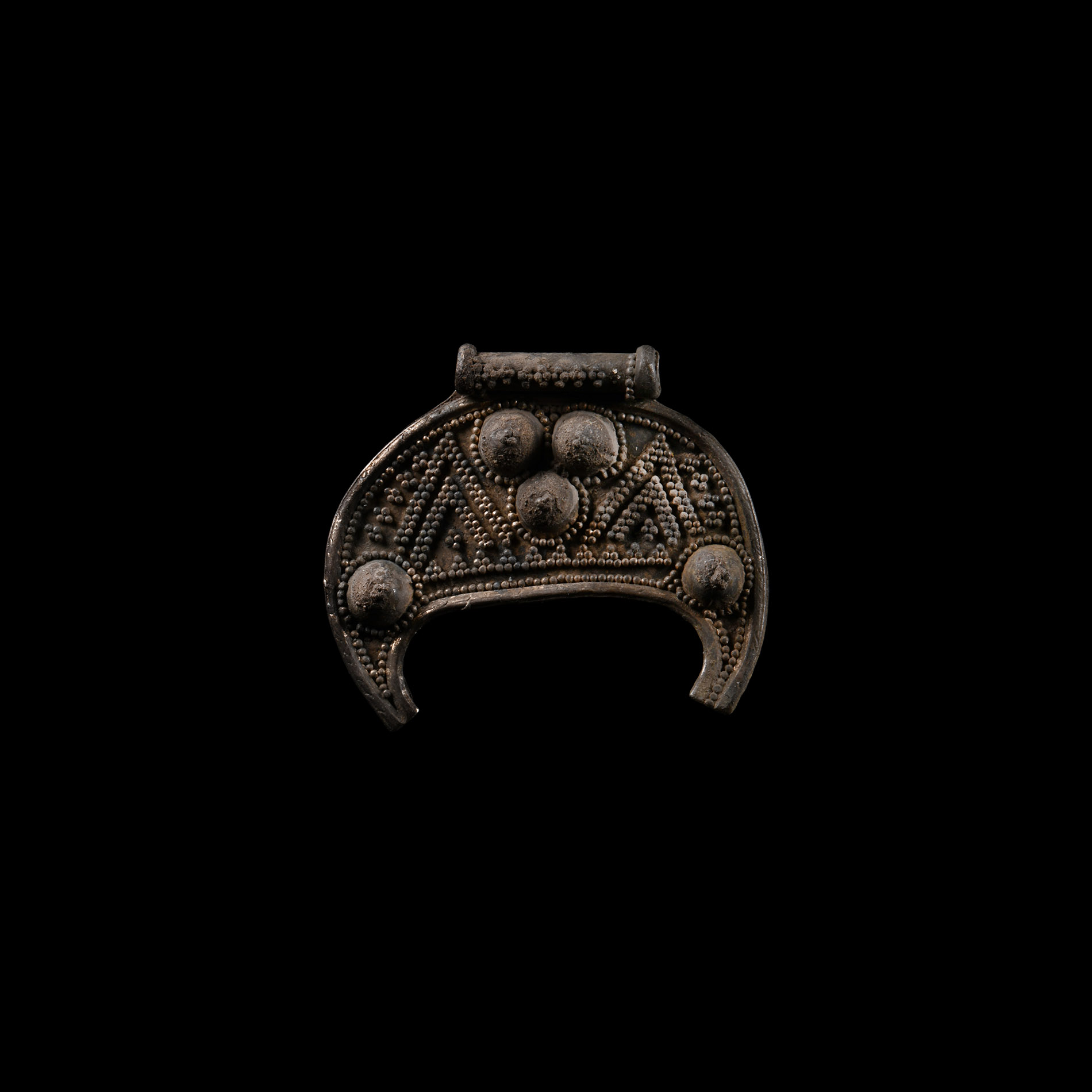 Viking Silver Filigree Lunar Pendant