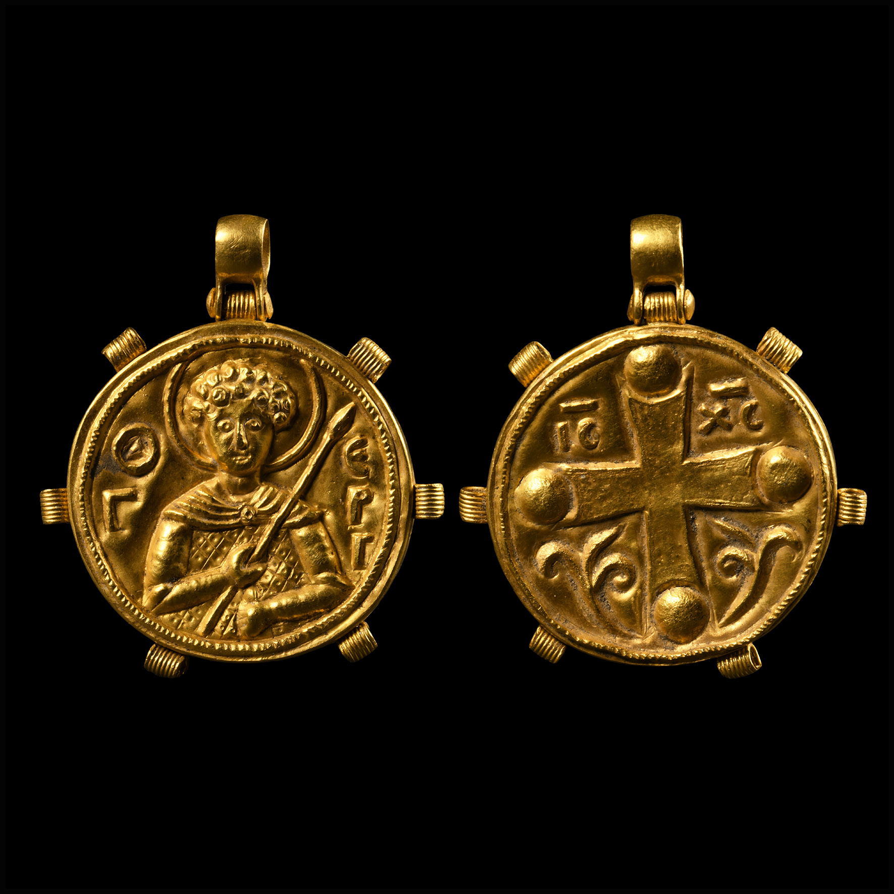 Gold Saint George Pendant