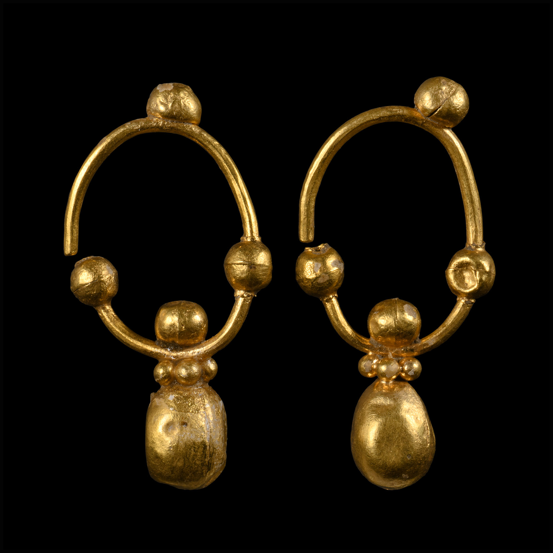 Gold Viking Style Earrings