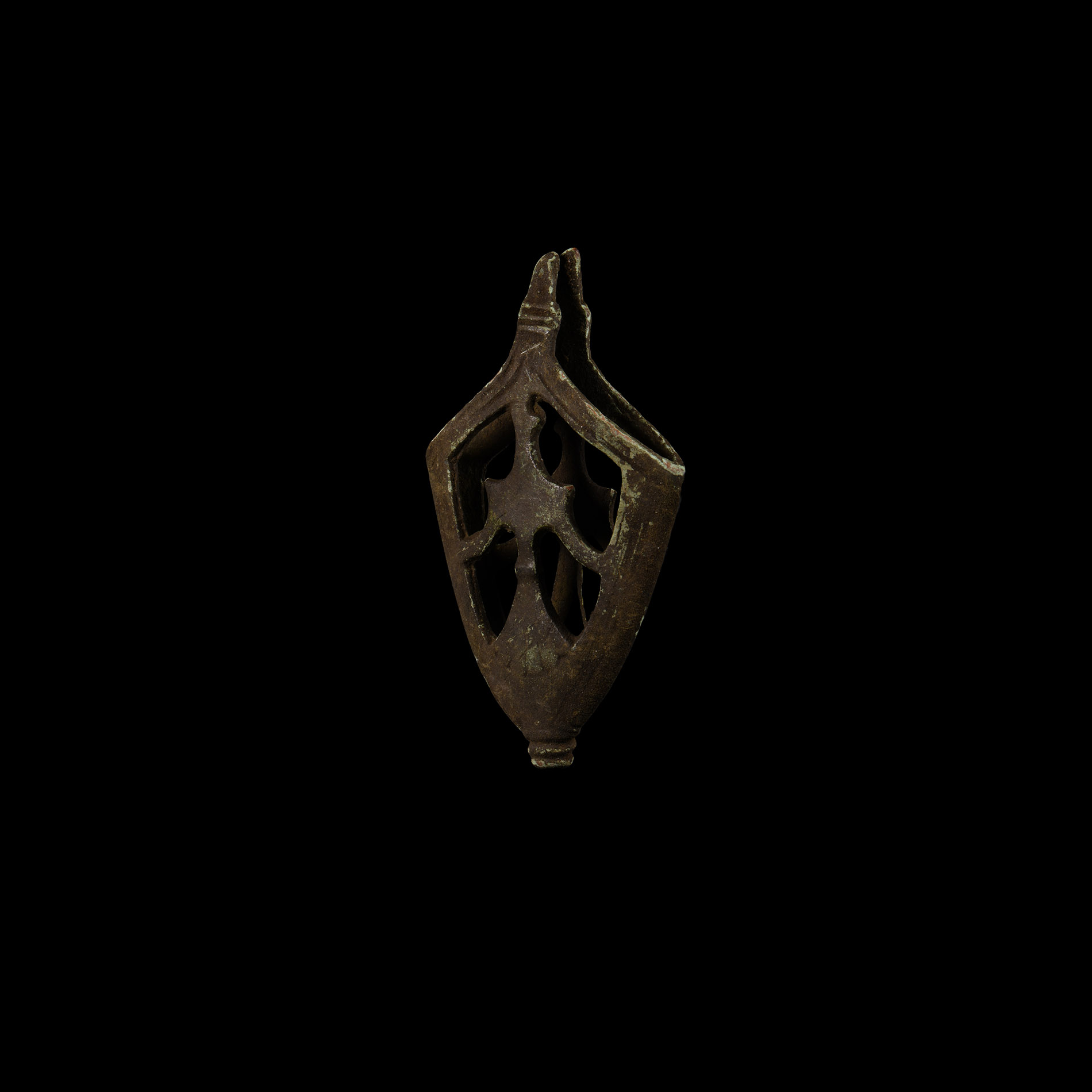 Viking Age Bronze Birka Falcon Type Sword Scabbard Chape