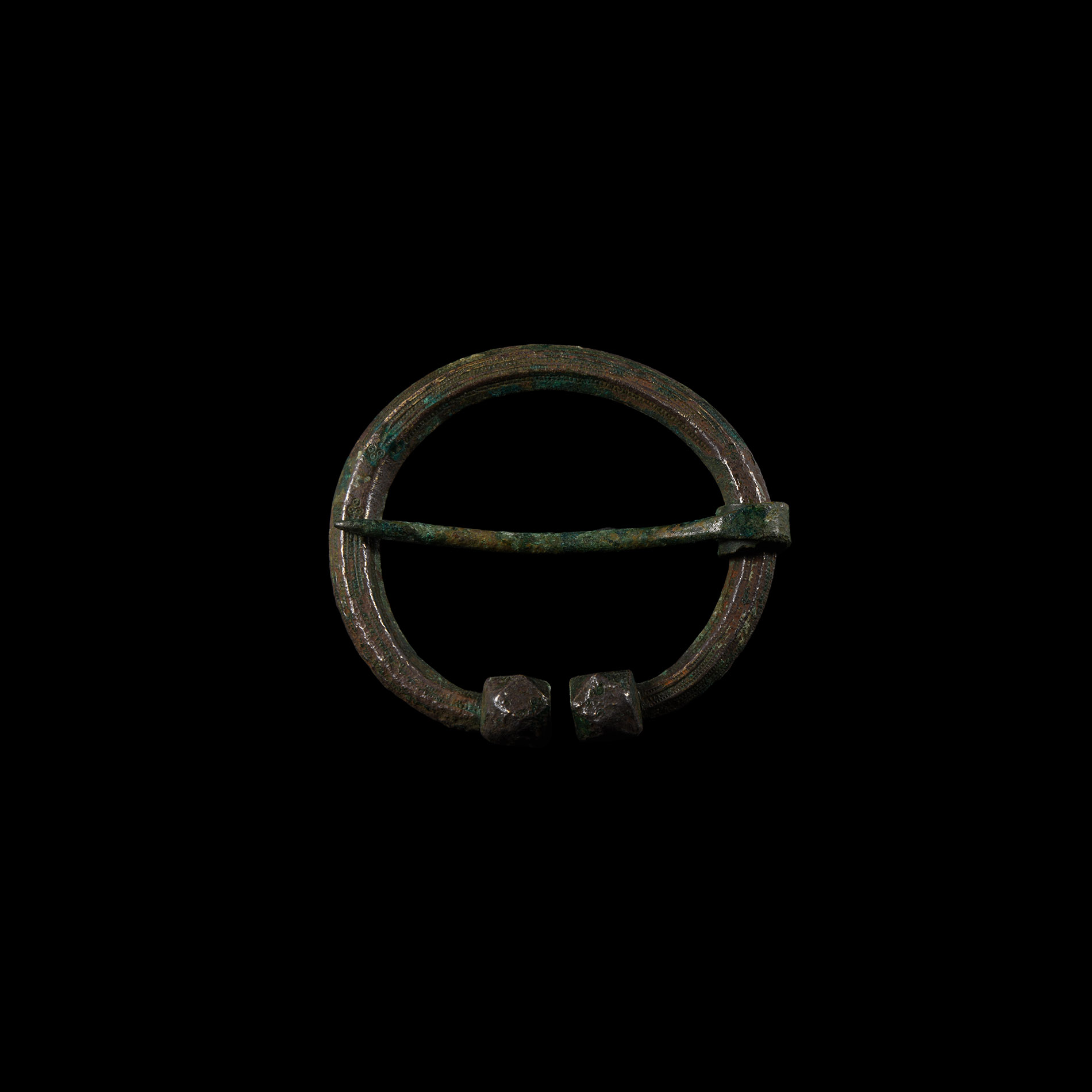 Large Viking Age Bronze Decorated Penannular Brooch