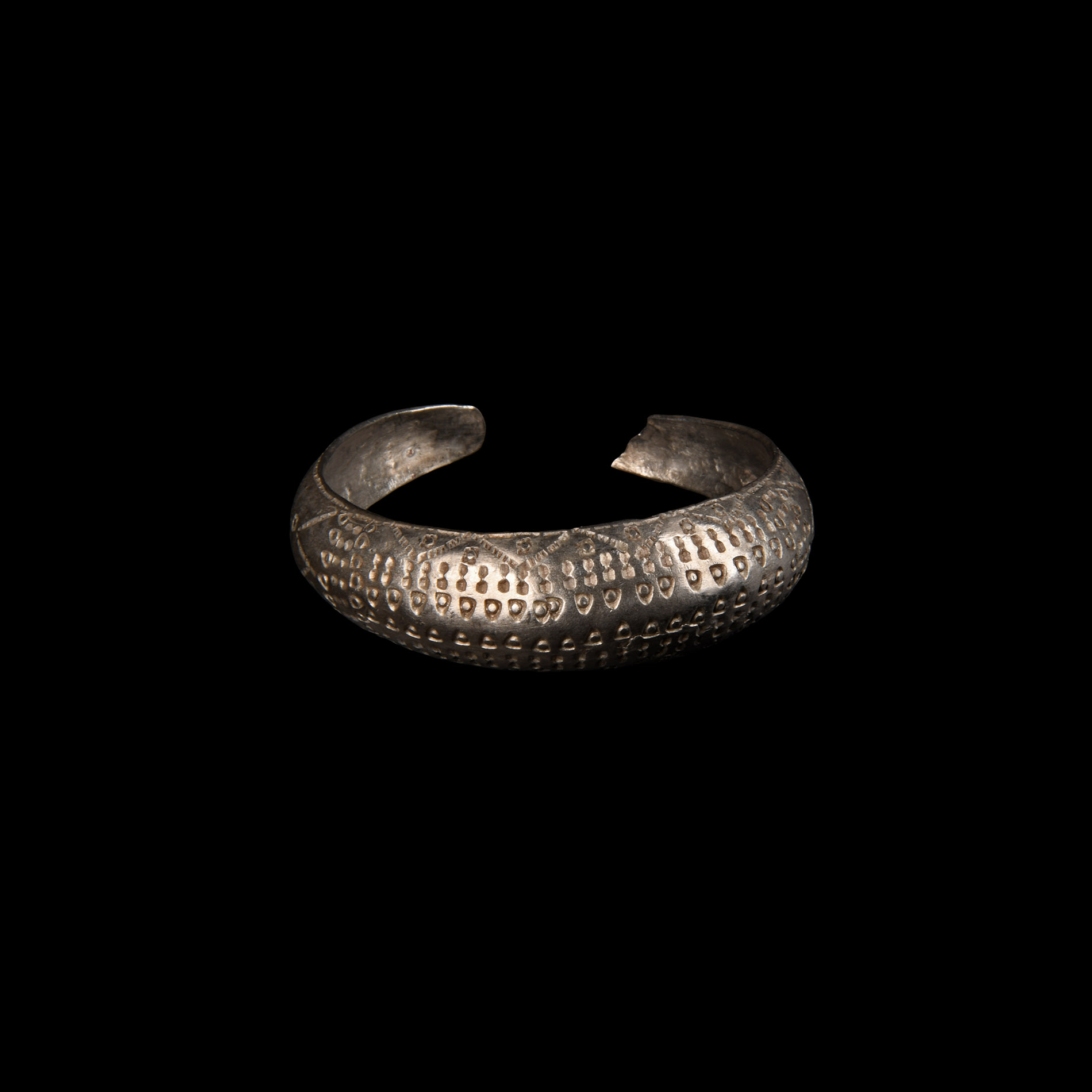 Viking Age Silver Stamped Bracelet