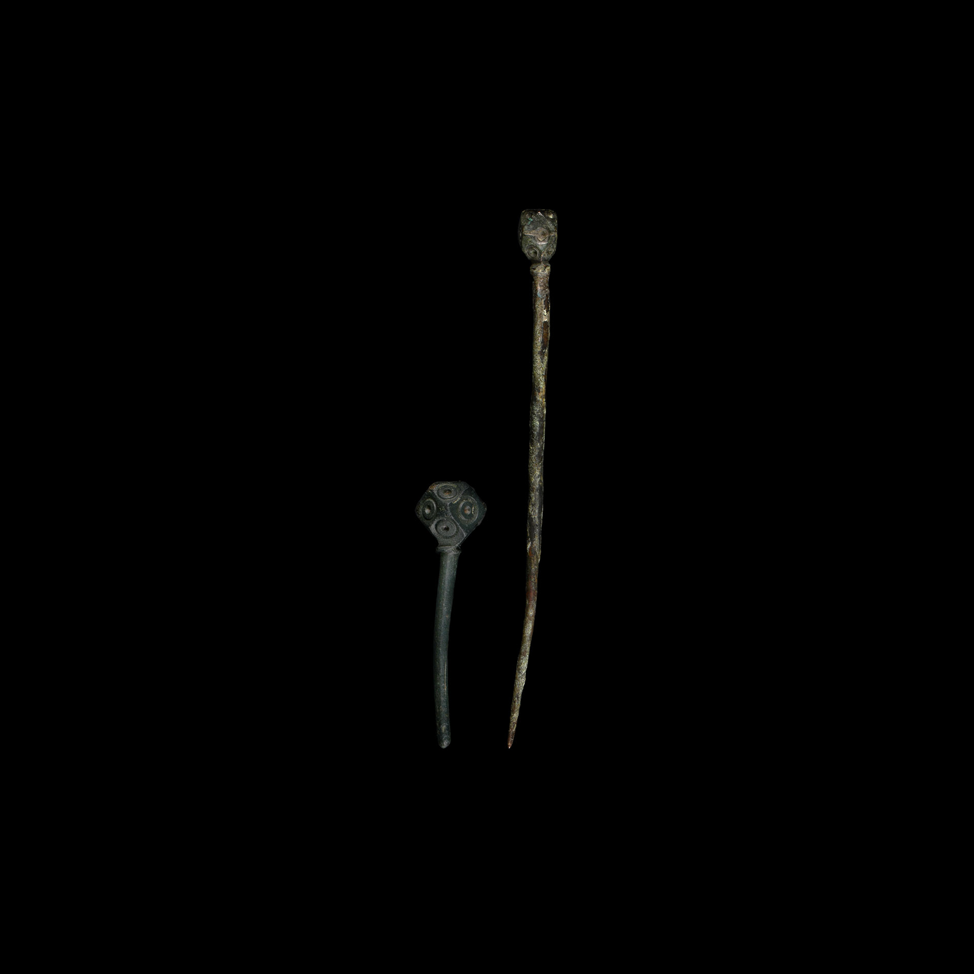 Saxon Bronze Dress Pin Group