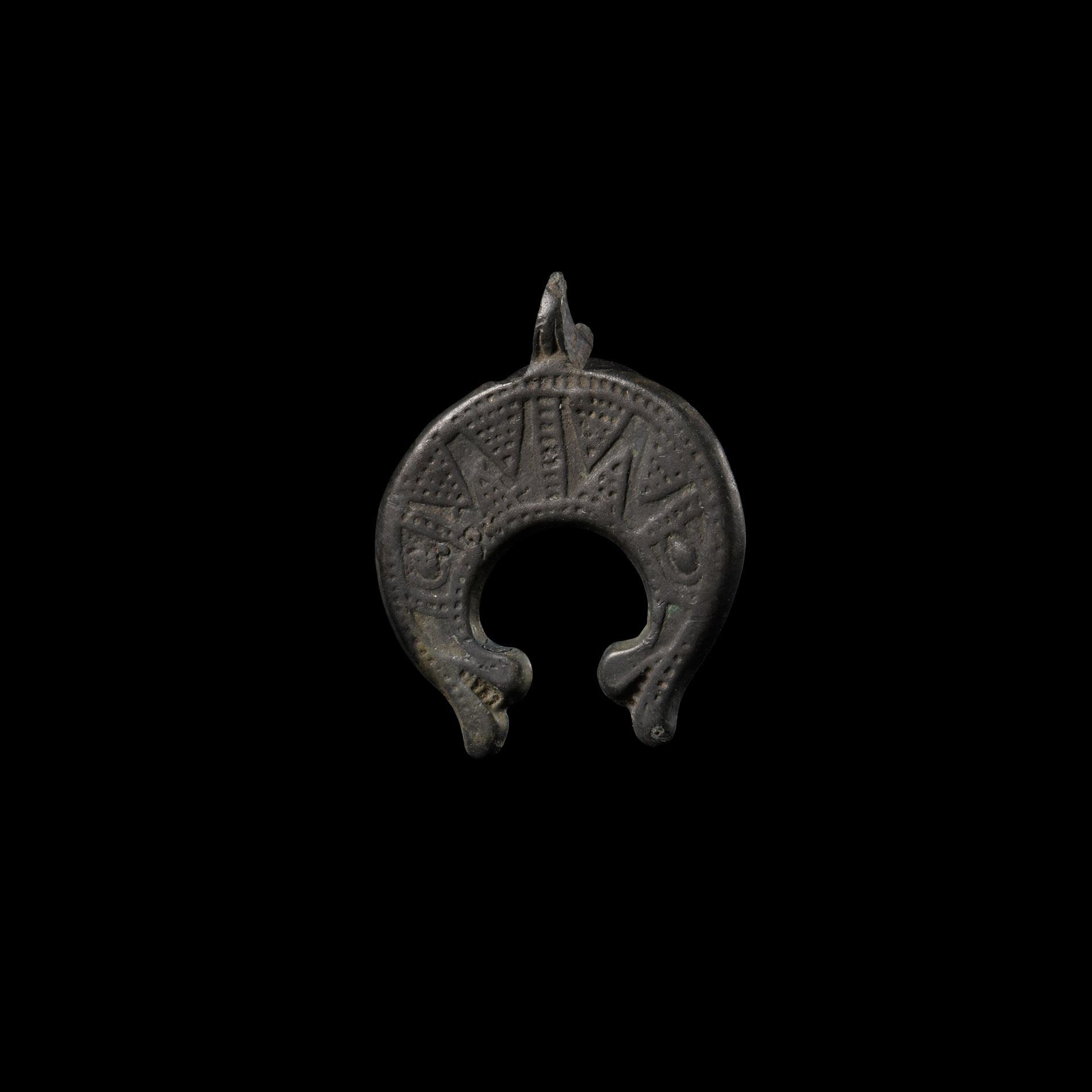 Viking Age Bronze Lunar Pendant