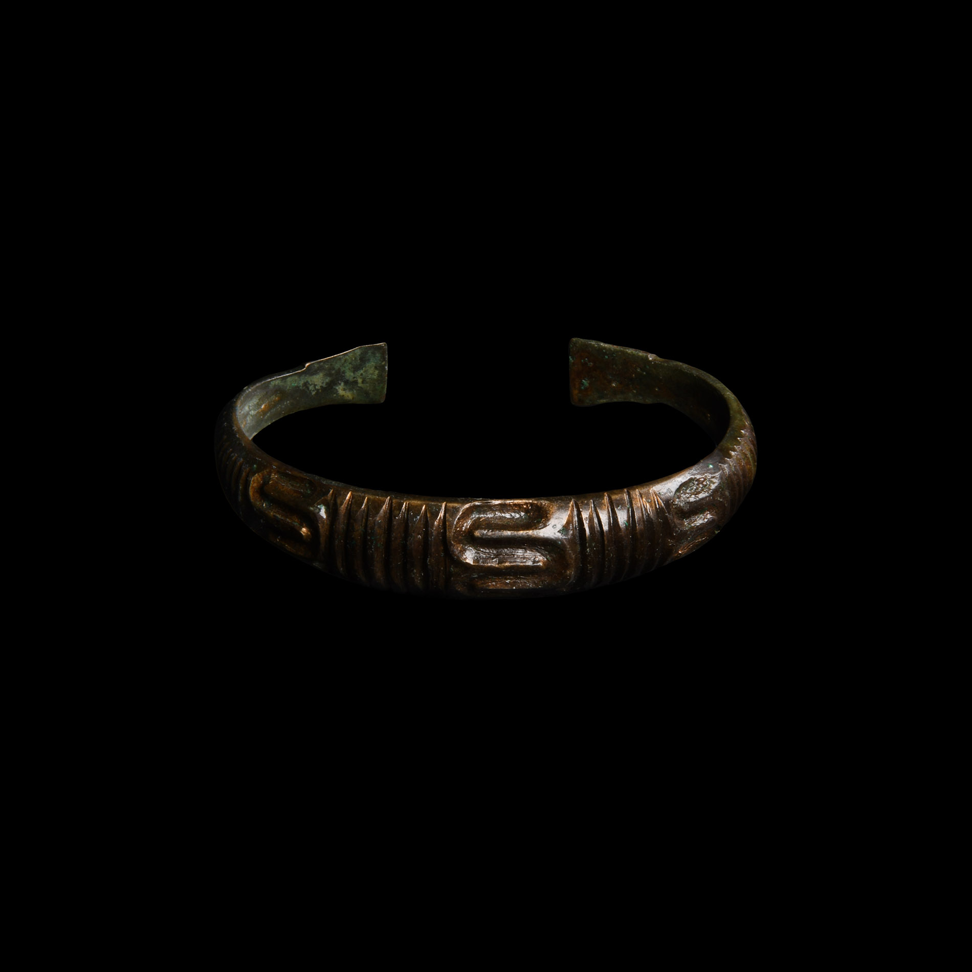 Viking Age Decorated Bronze Bracelet
