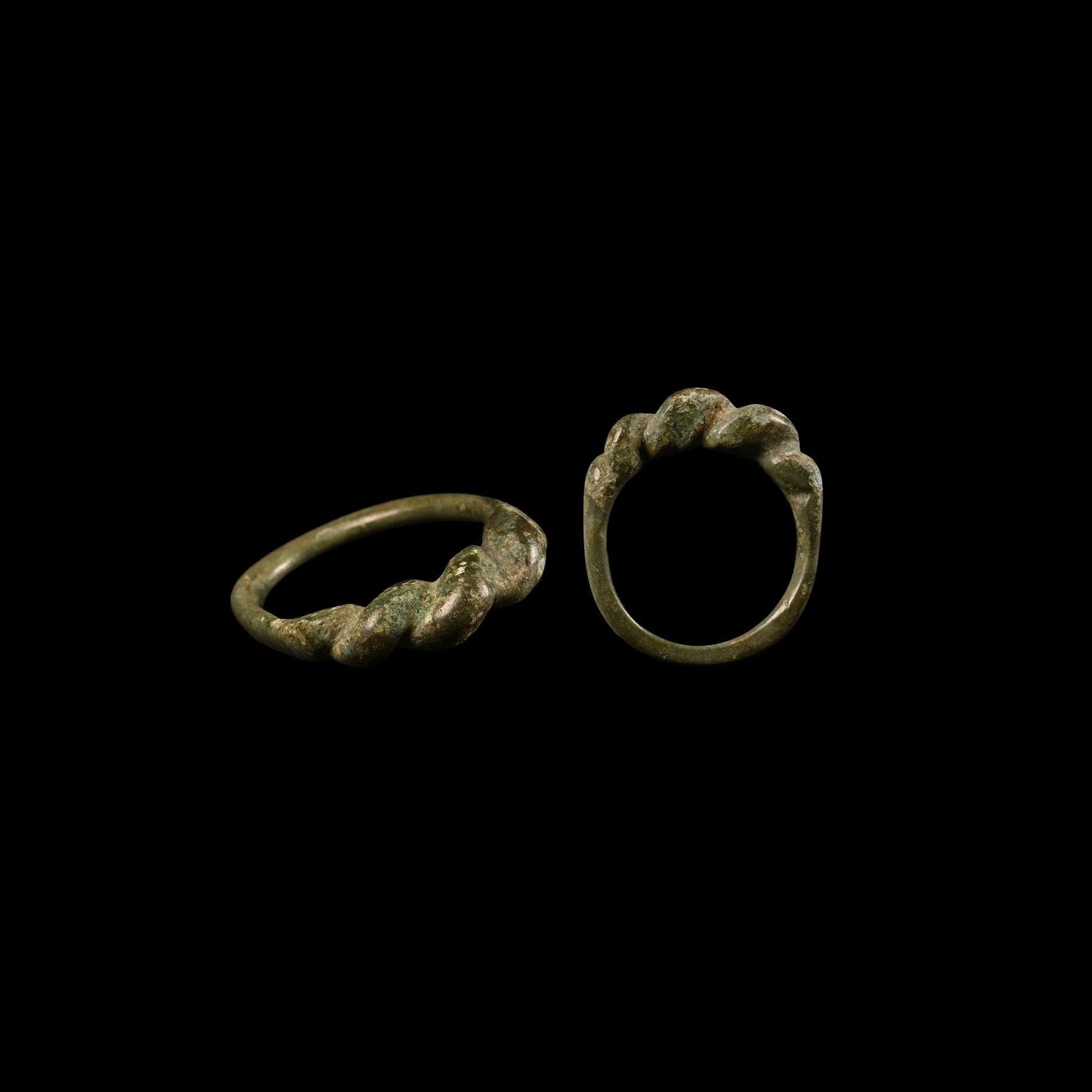 Viking Age Bronze Twisted Ring