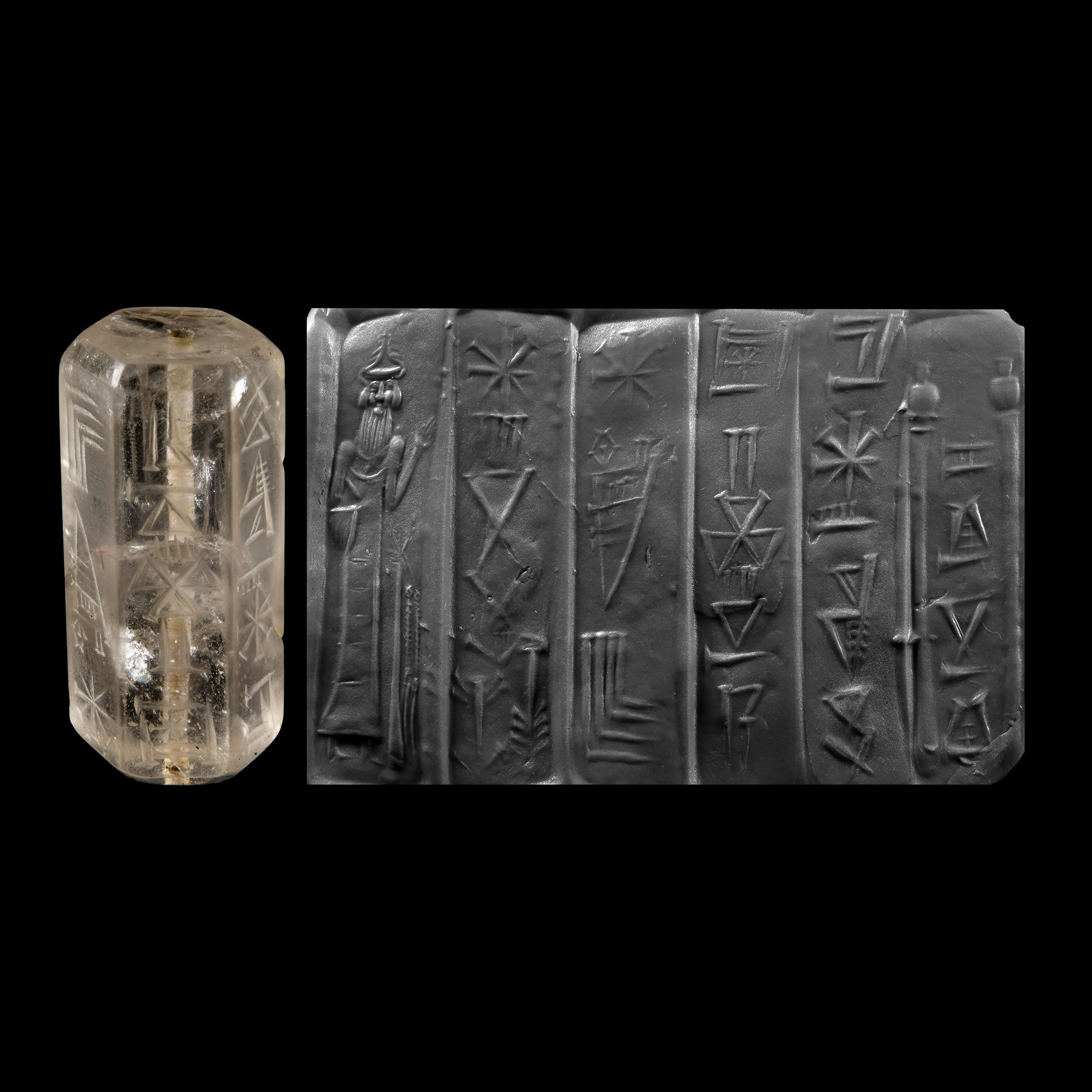 Large Western Asiatic Style Hexagonal Crystal Seal