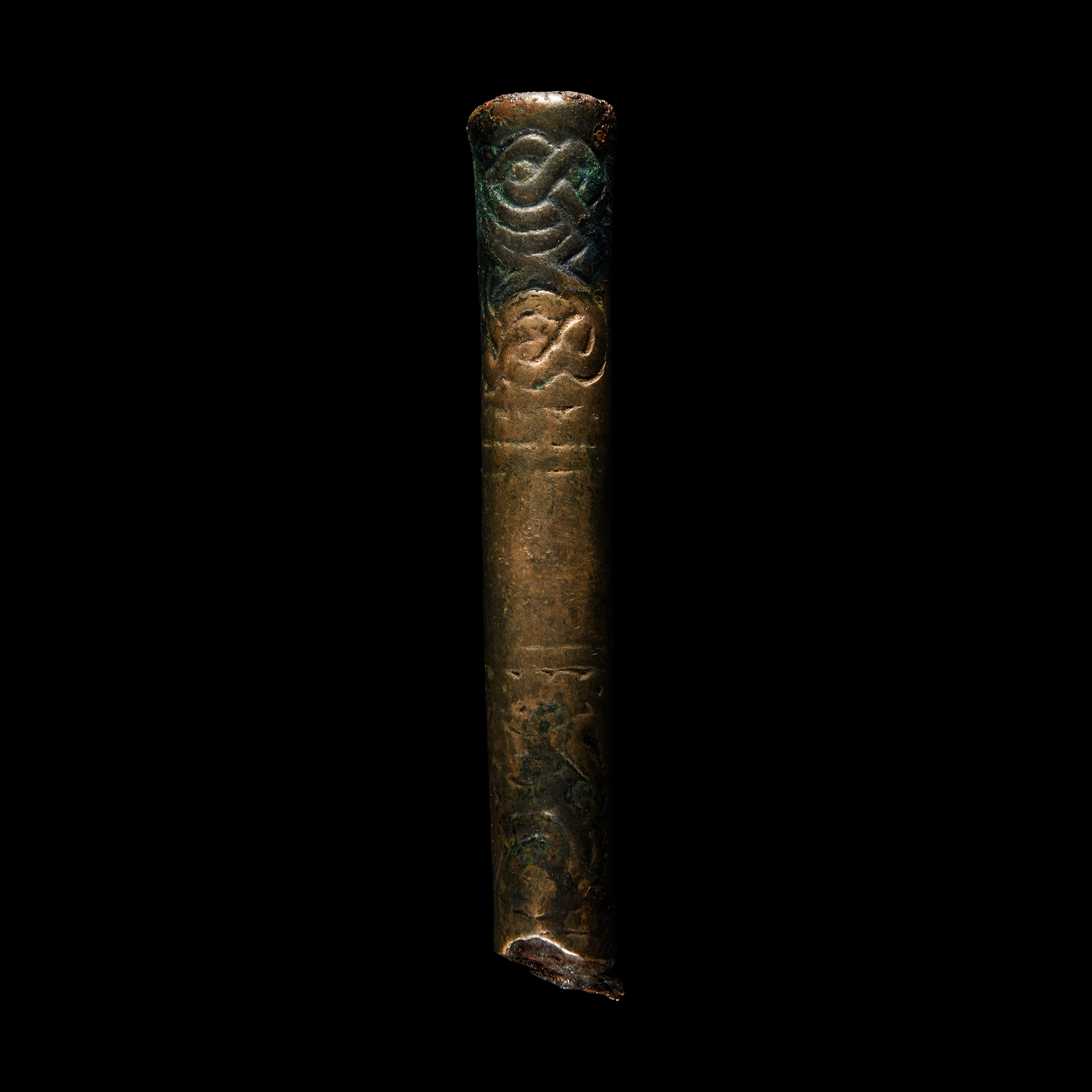 Viking Age Bronze Knife Handle