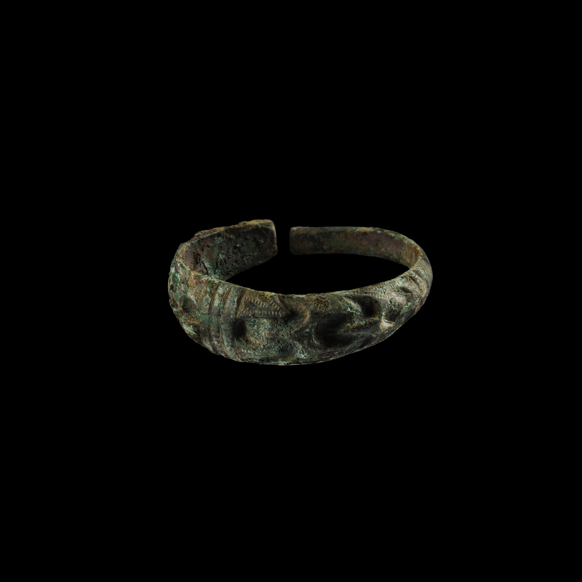 Viking Age Bronze Decorated Bracelet