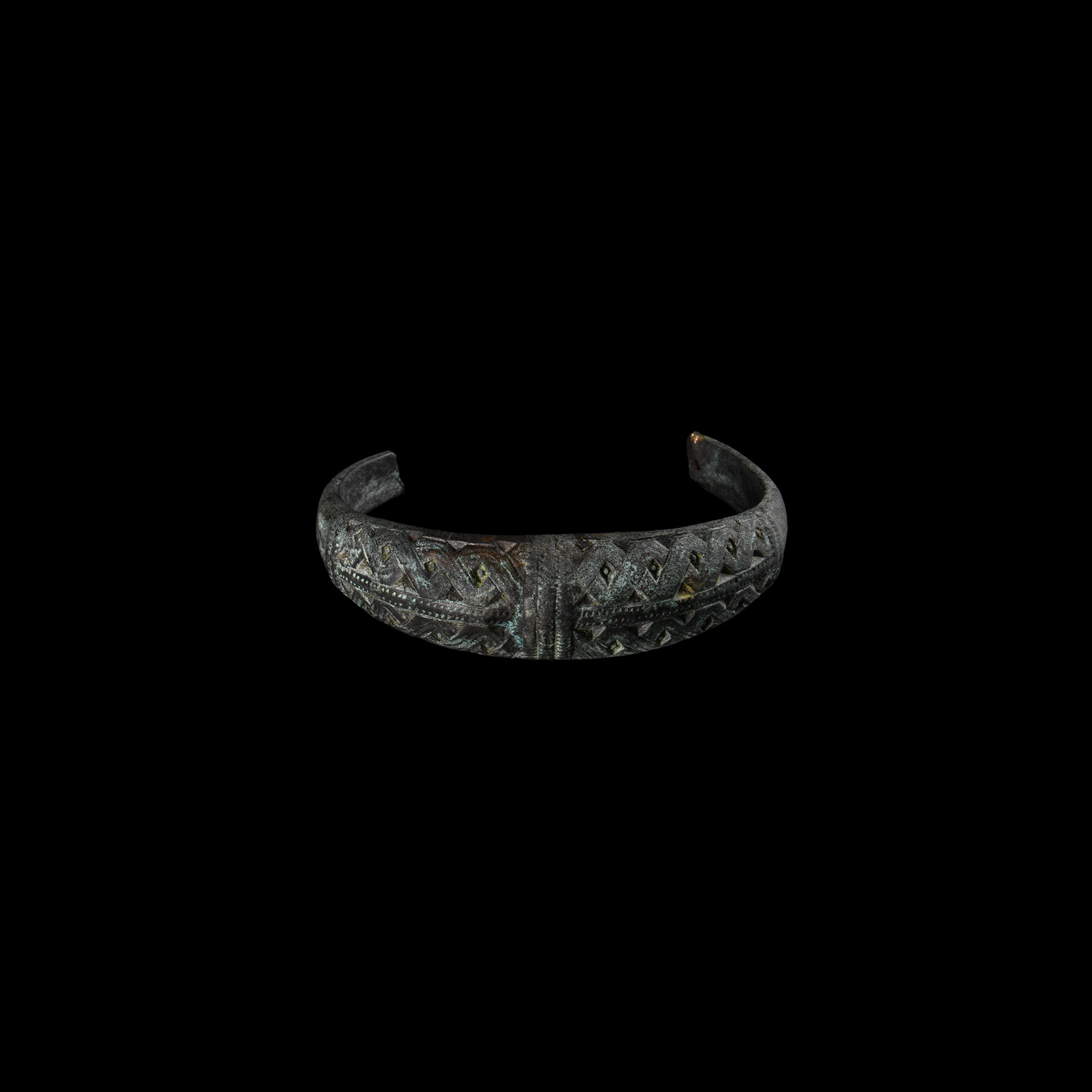 Viking Age Bronze Decorated Bracelet