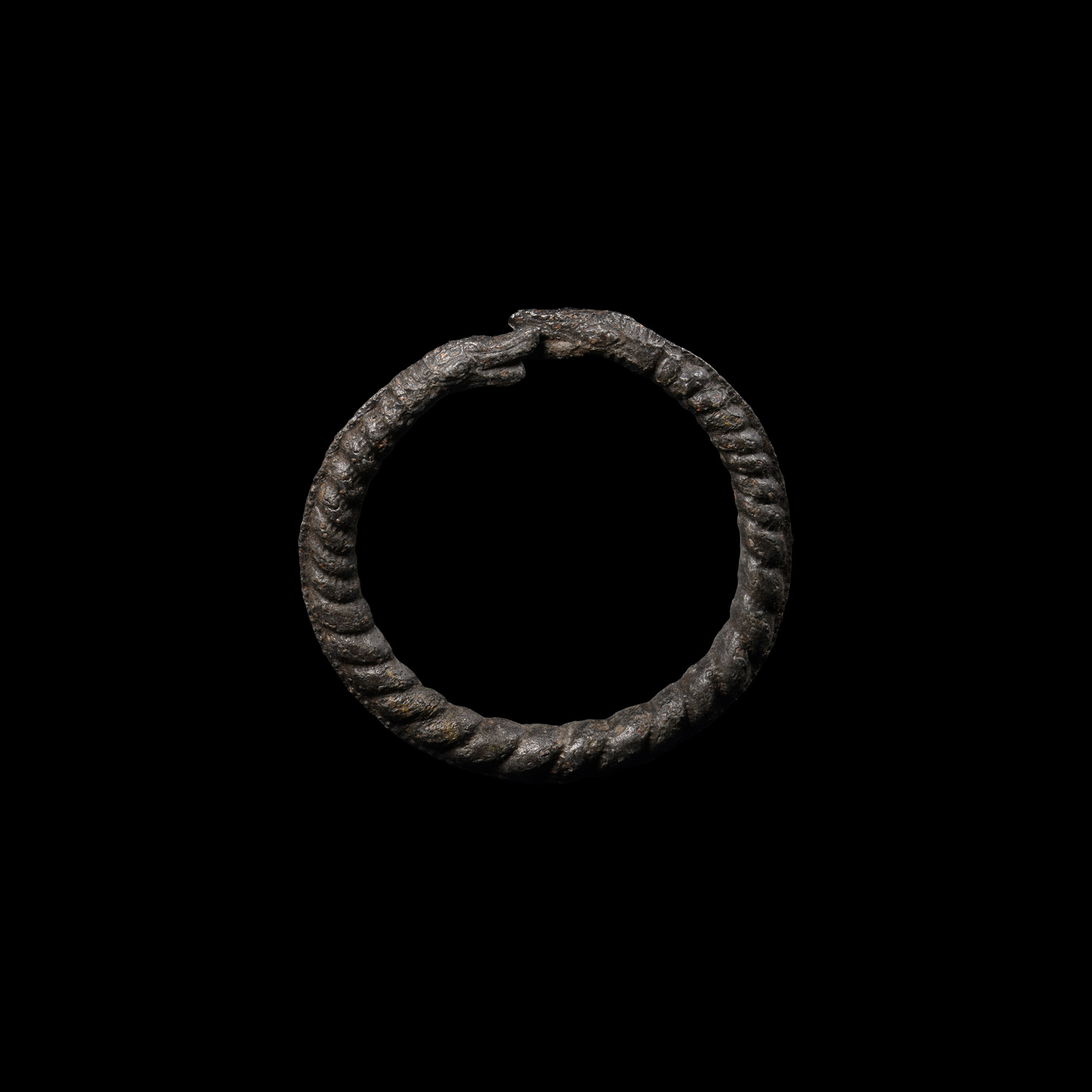 Viking Age Bronze Faux Twisted Beast Bracelet