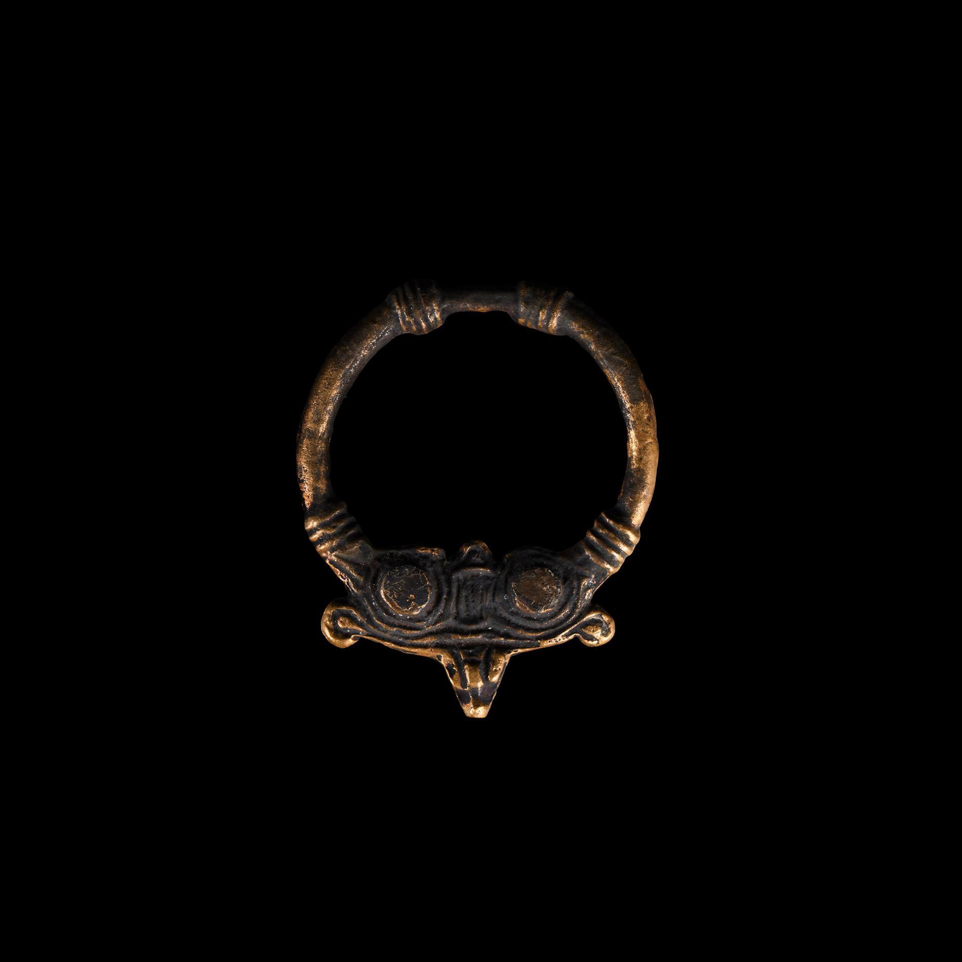 Viking Age Bronze Ring-Pin Brooch Ring