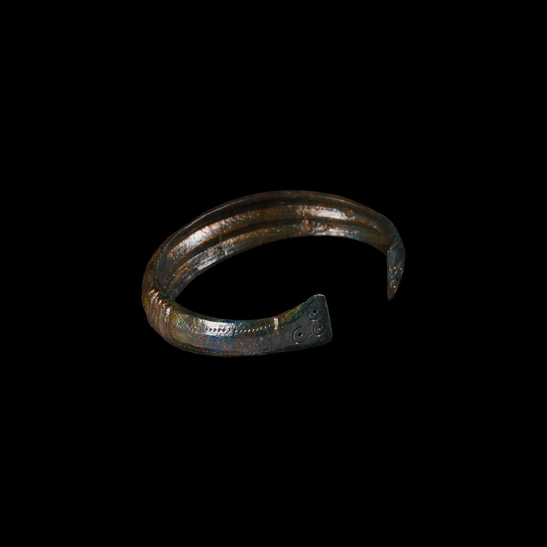 Viking Age Bronze Decorated Bracelet