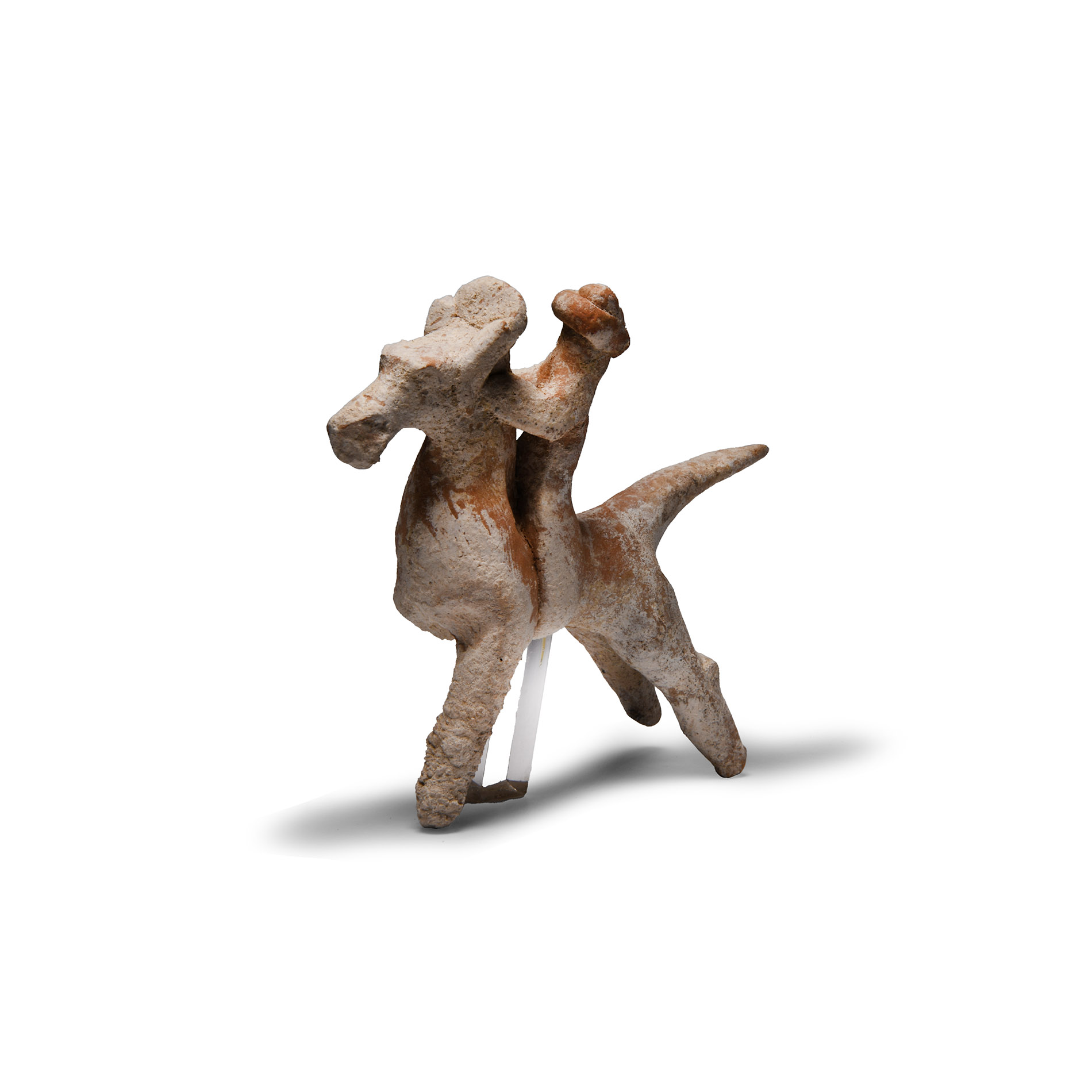 Greek Terracotta Votive Horse and Rider Figure