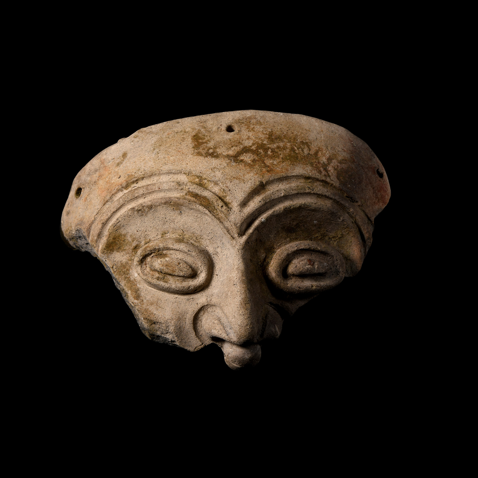 Prehispanic Jamacoque Terracotta Mask