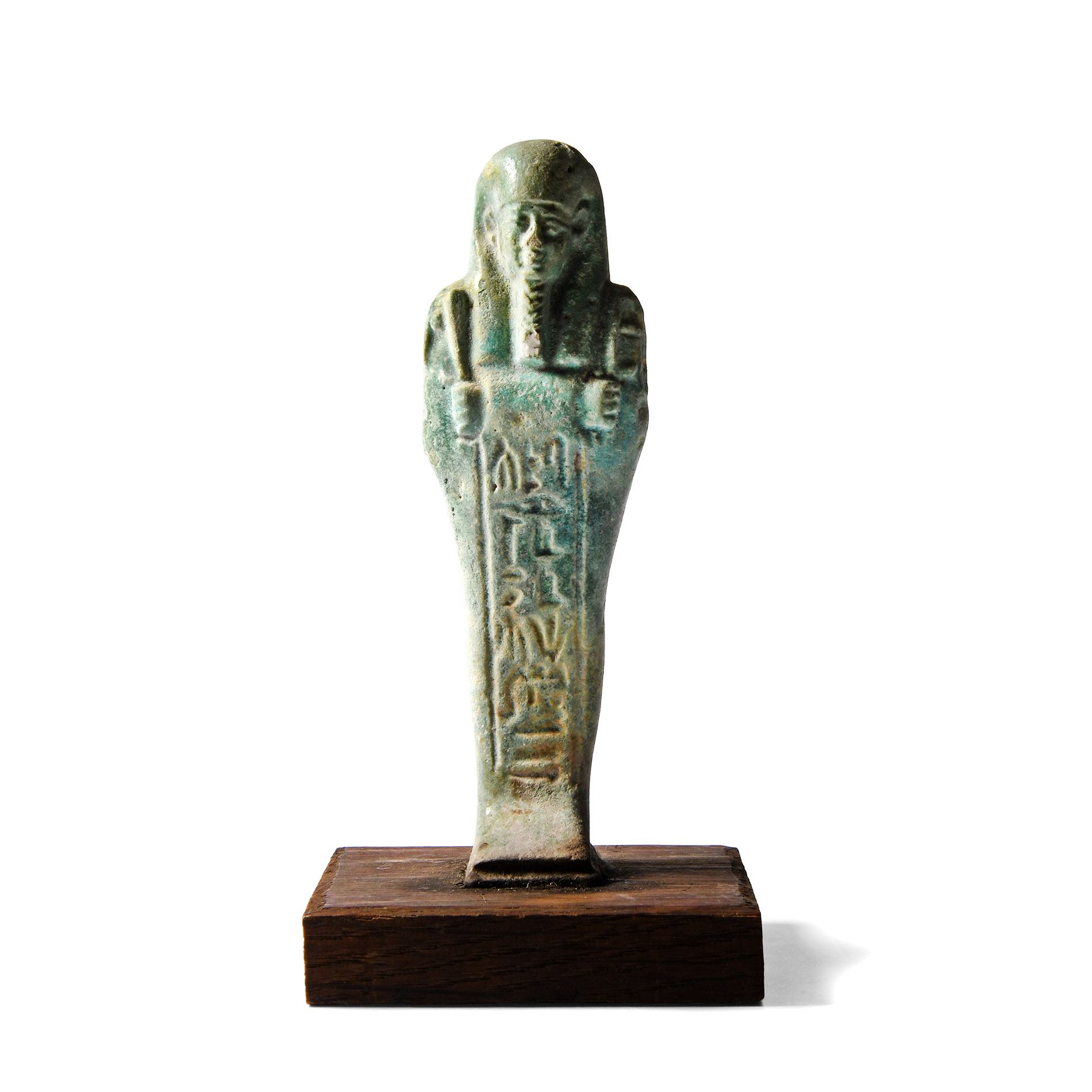 Egyptian Green Glazed Hieroglyphic Shabti