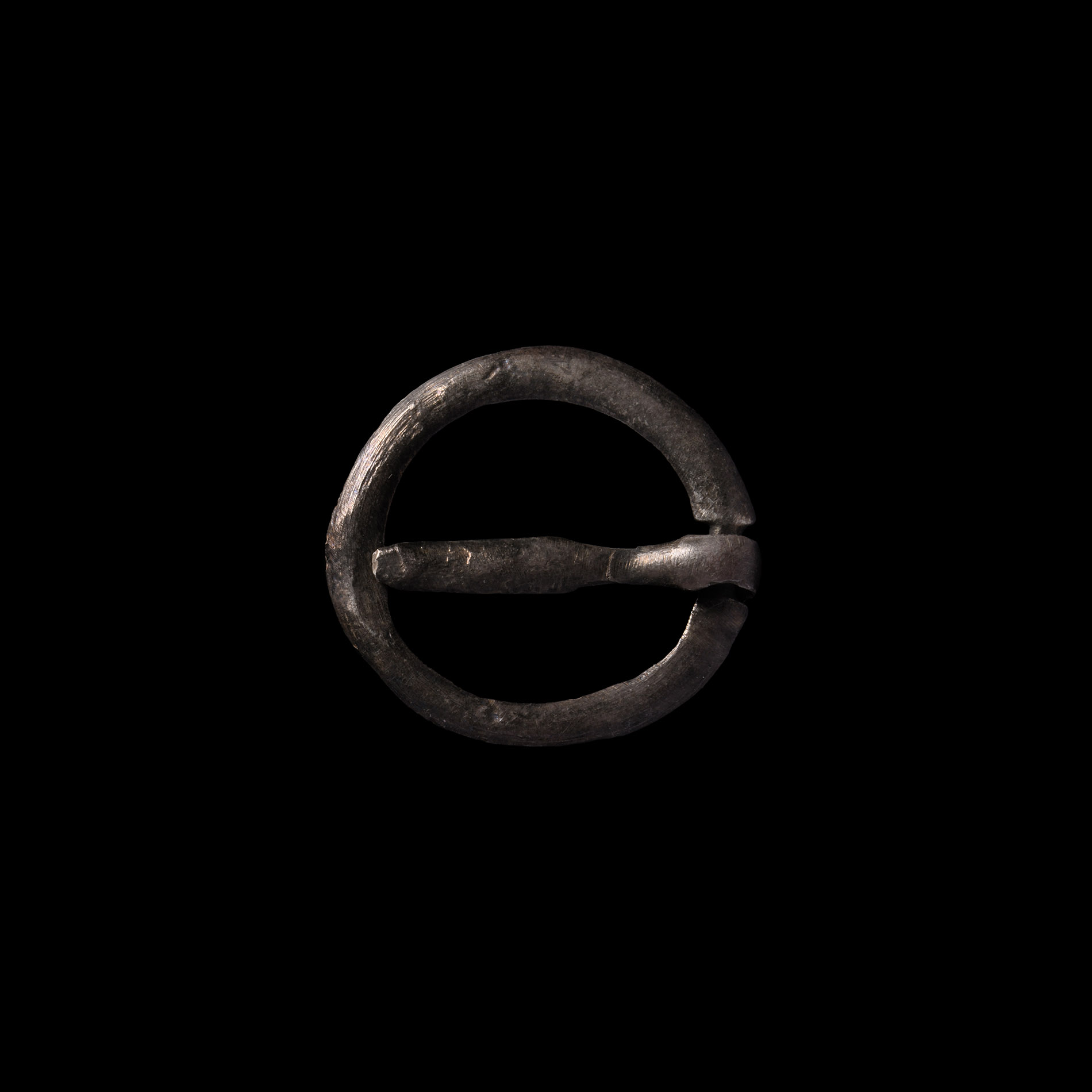 Medieval Silver Ring Brooch