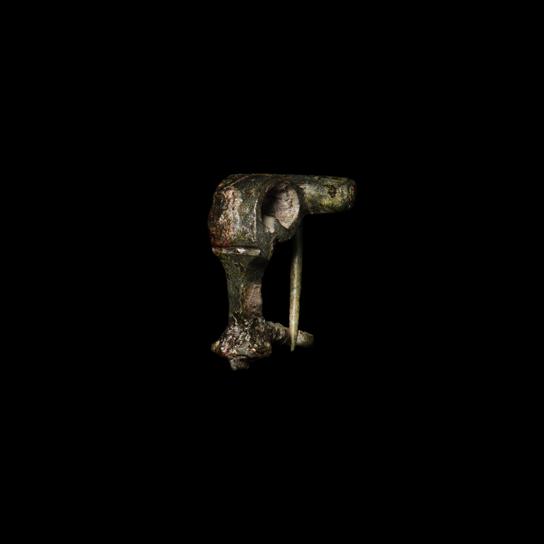 Roman Silvered Bronze Bow Brooch