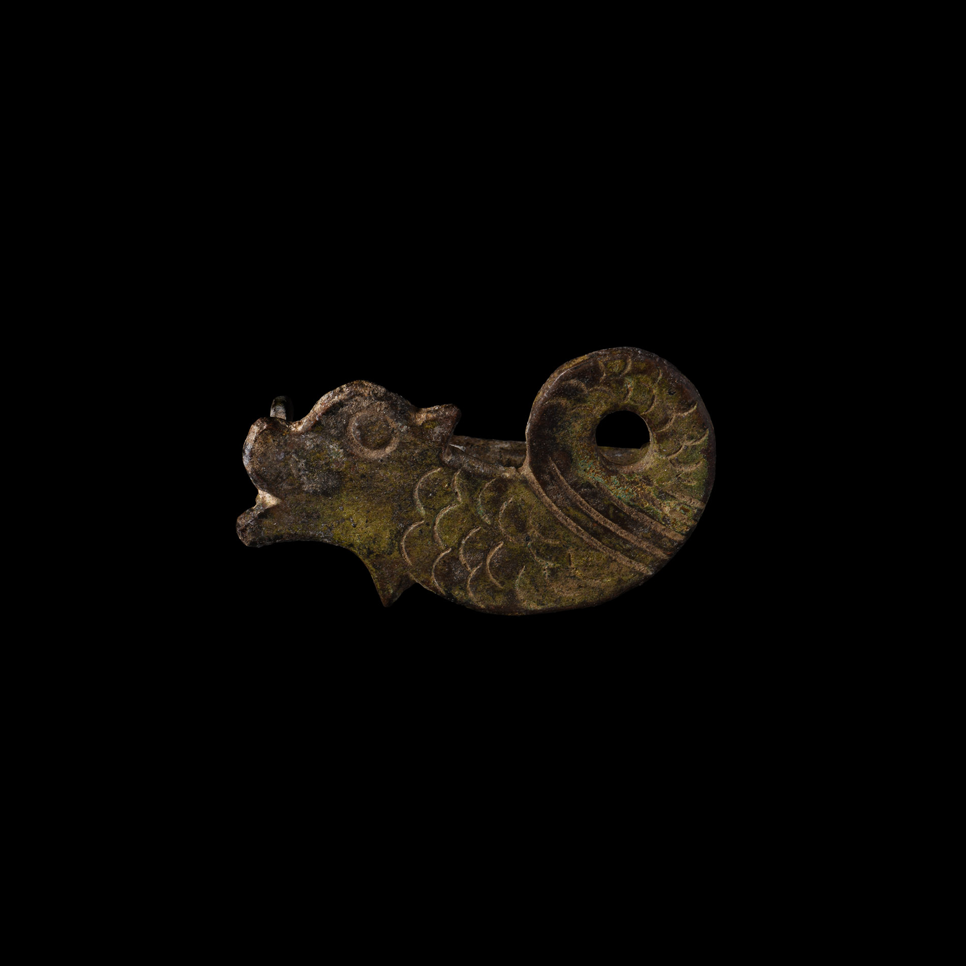 Roman Bronze Hippocamp Brooch