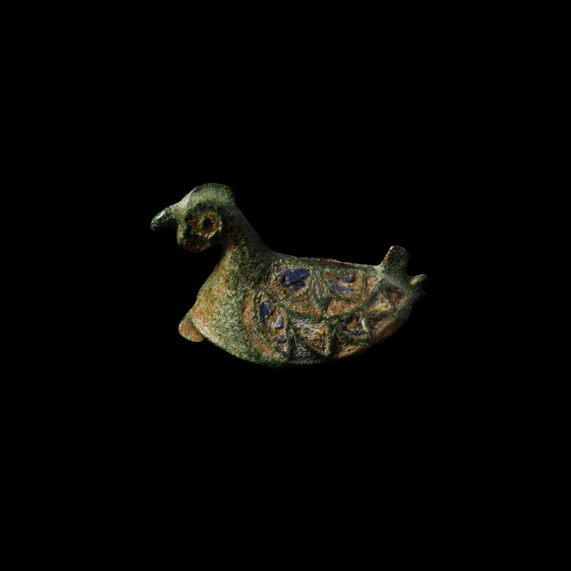 Romano-British Enamelled Bronze Hen Brooch