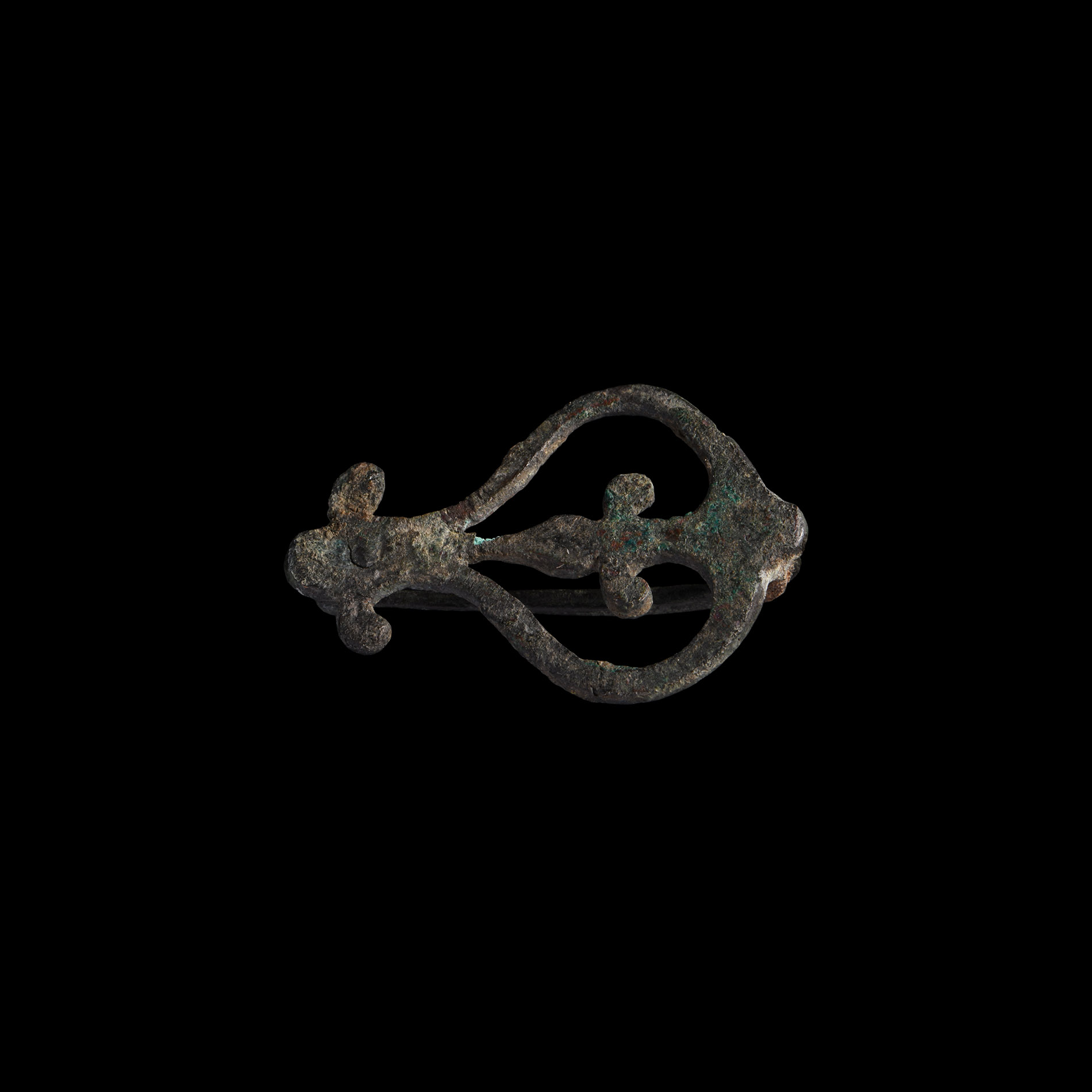 Roman Bronze Openwork Plate Brooch