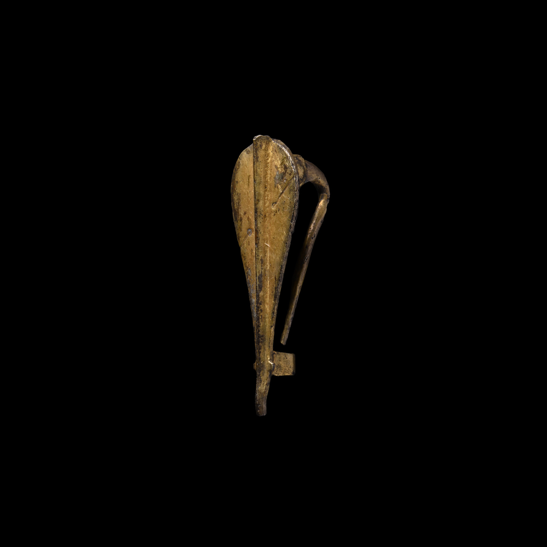 Roman Gilt Bronze Plate Brooch