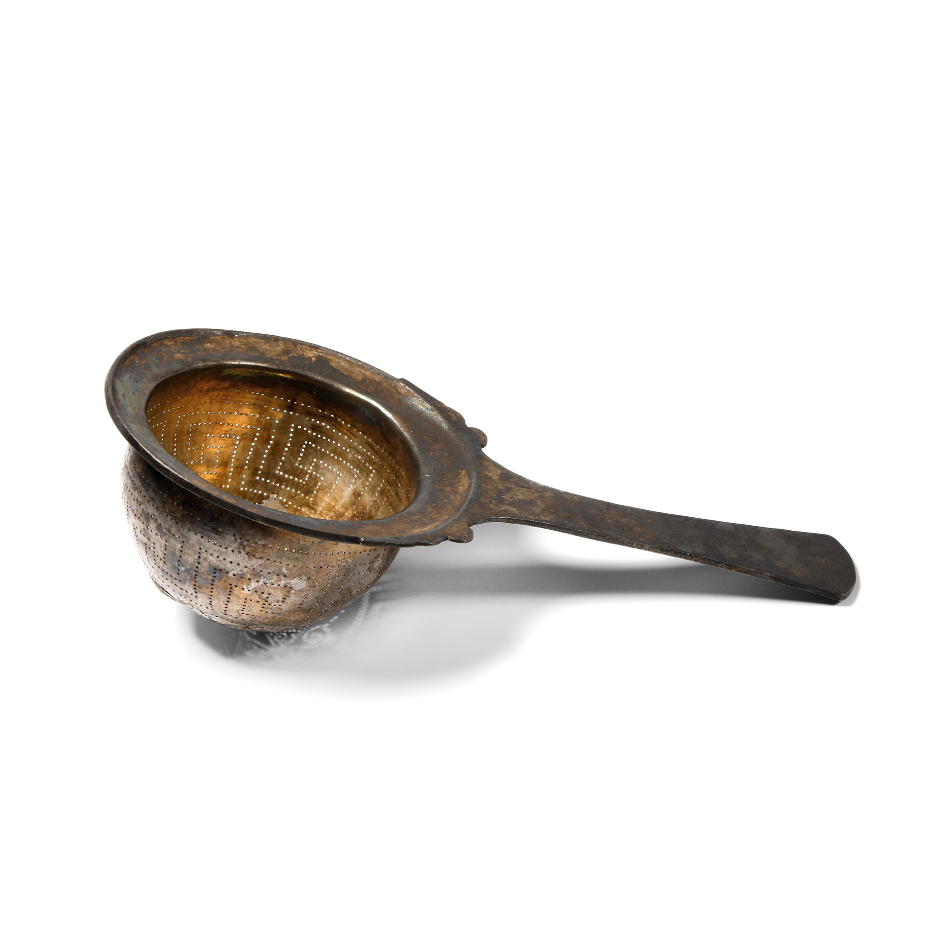 Roman Silver Wine Strainer
