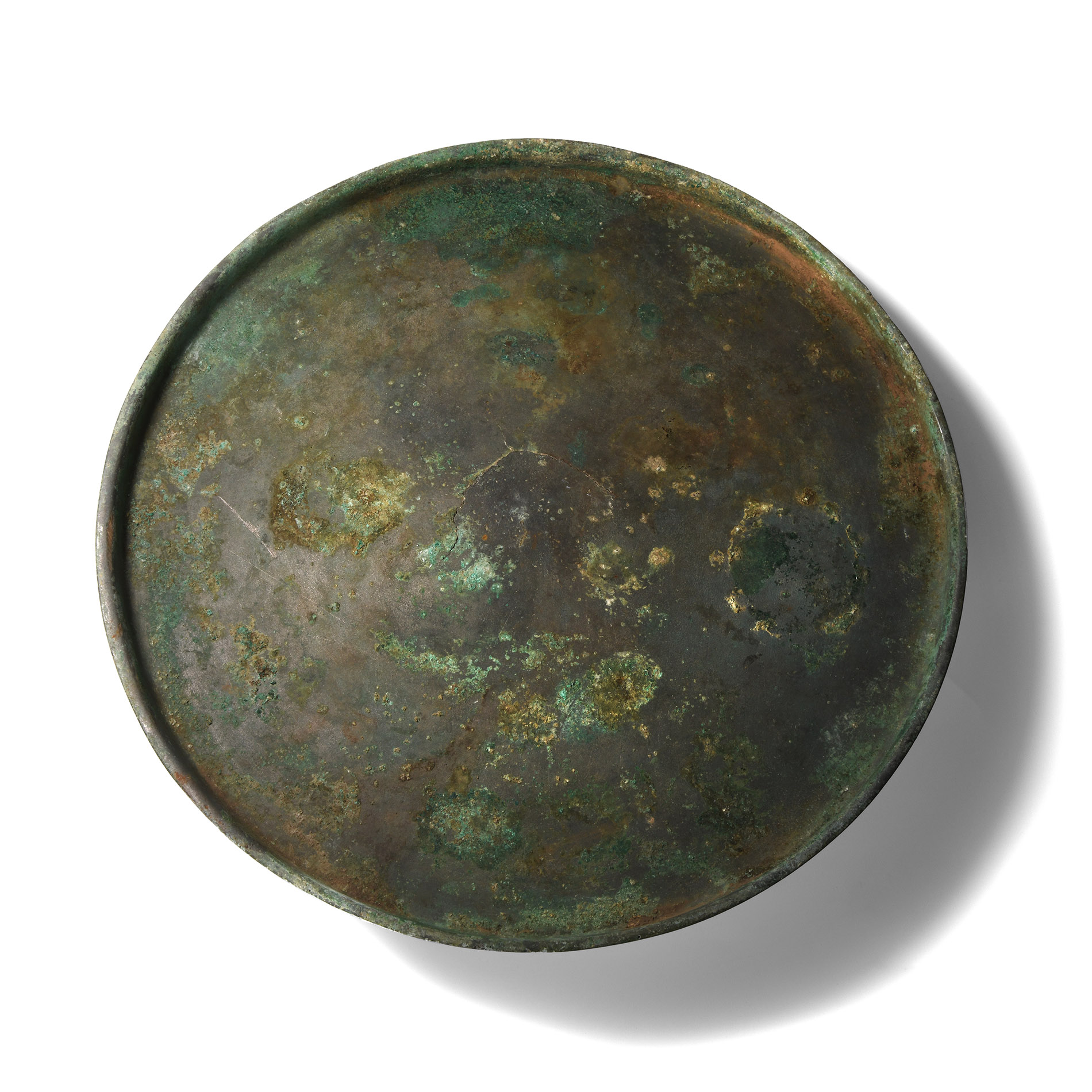 Roman Bronze Footed Platter