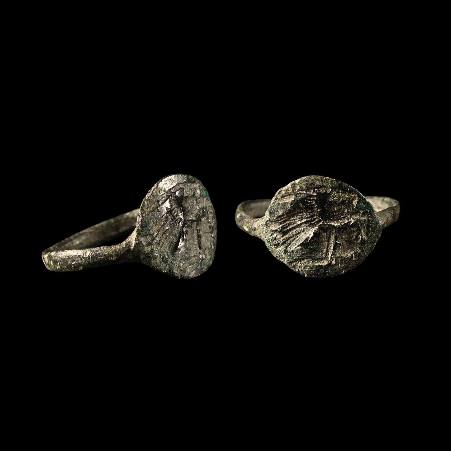 Hellenistic Bronze Ring with Horse Motif