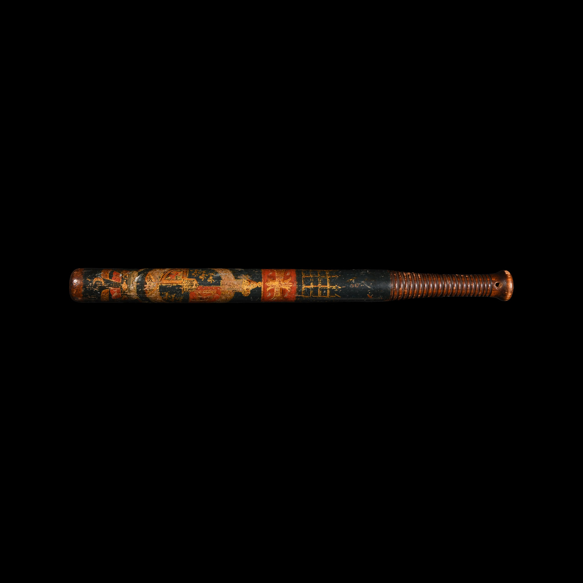 Georgian Painted Wooden Police Truncheon