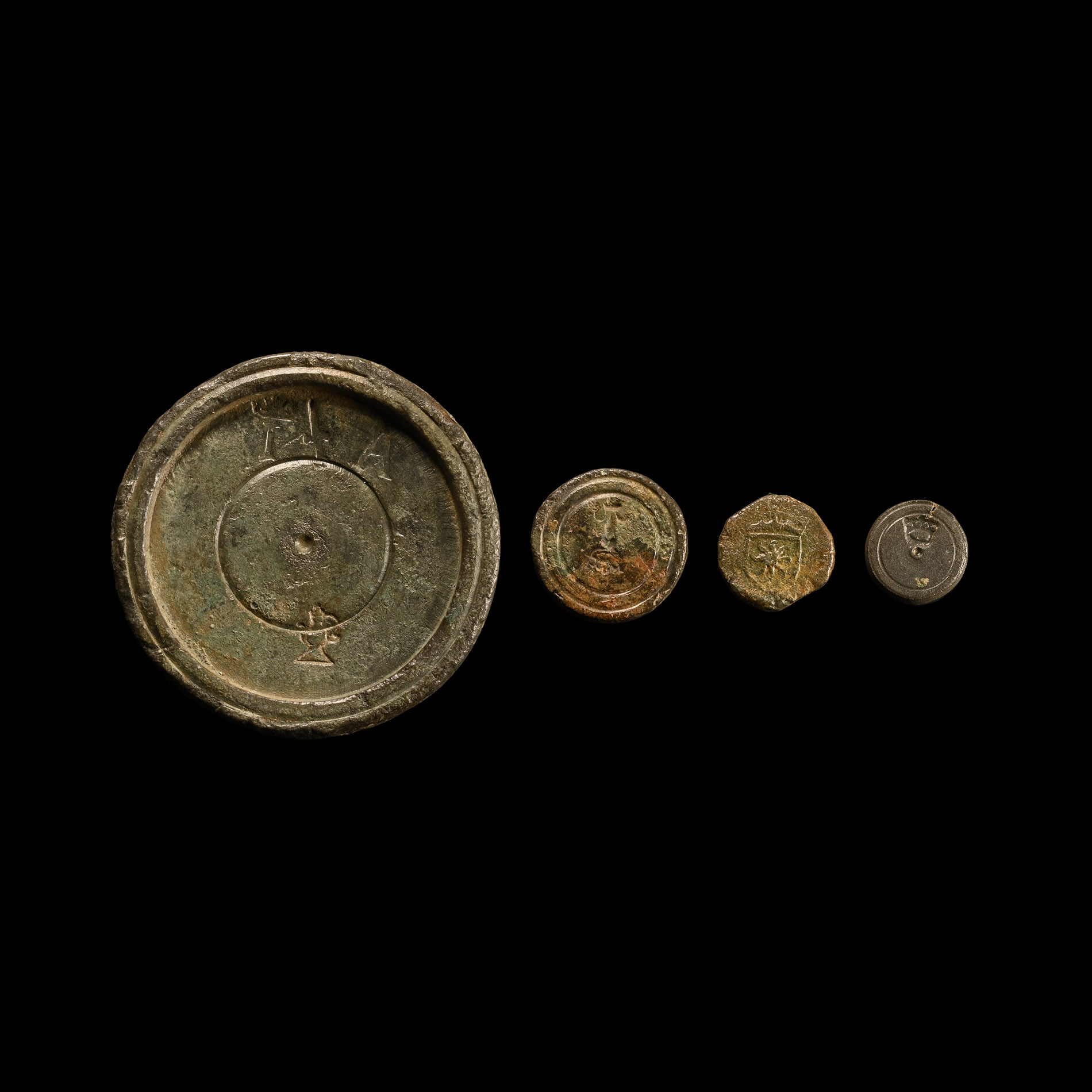 Medieval and Other Bronze Coin and Trade Weight Group