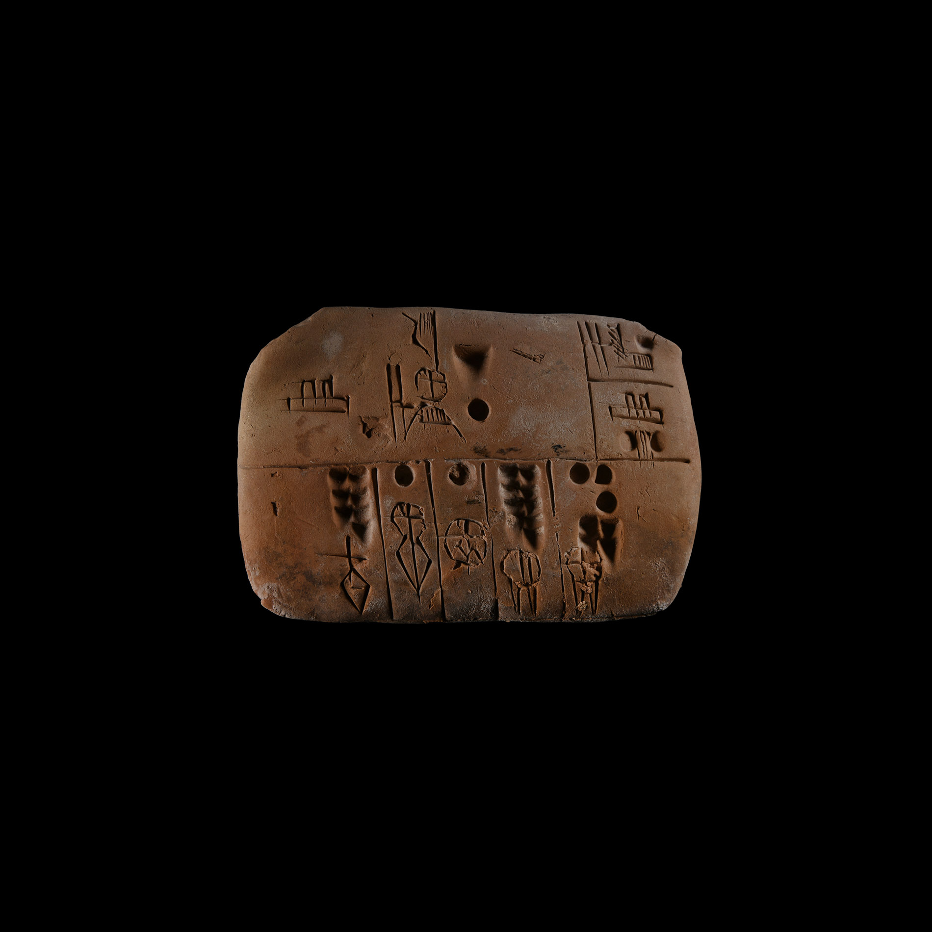 Uruk Pictographic Economic Clay Tablet Relating to Cattle