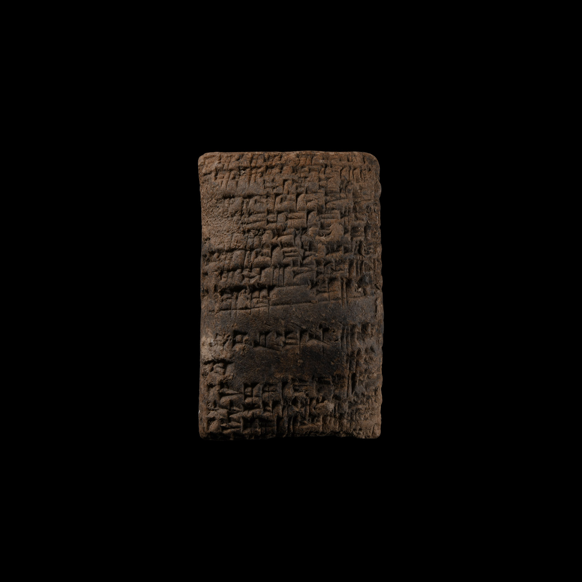 Old Babylonian Clay Cuneiform Tablet with Administrative Text
