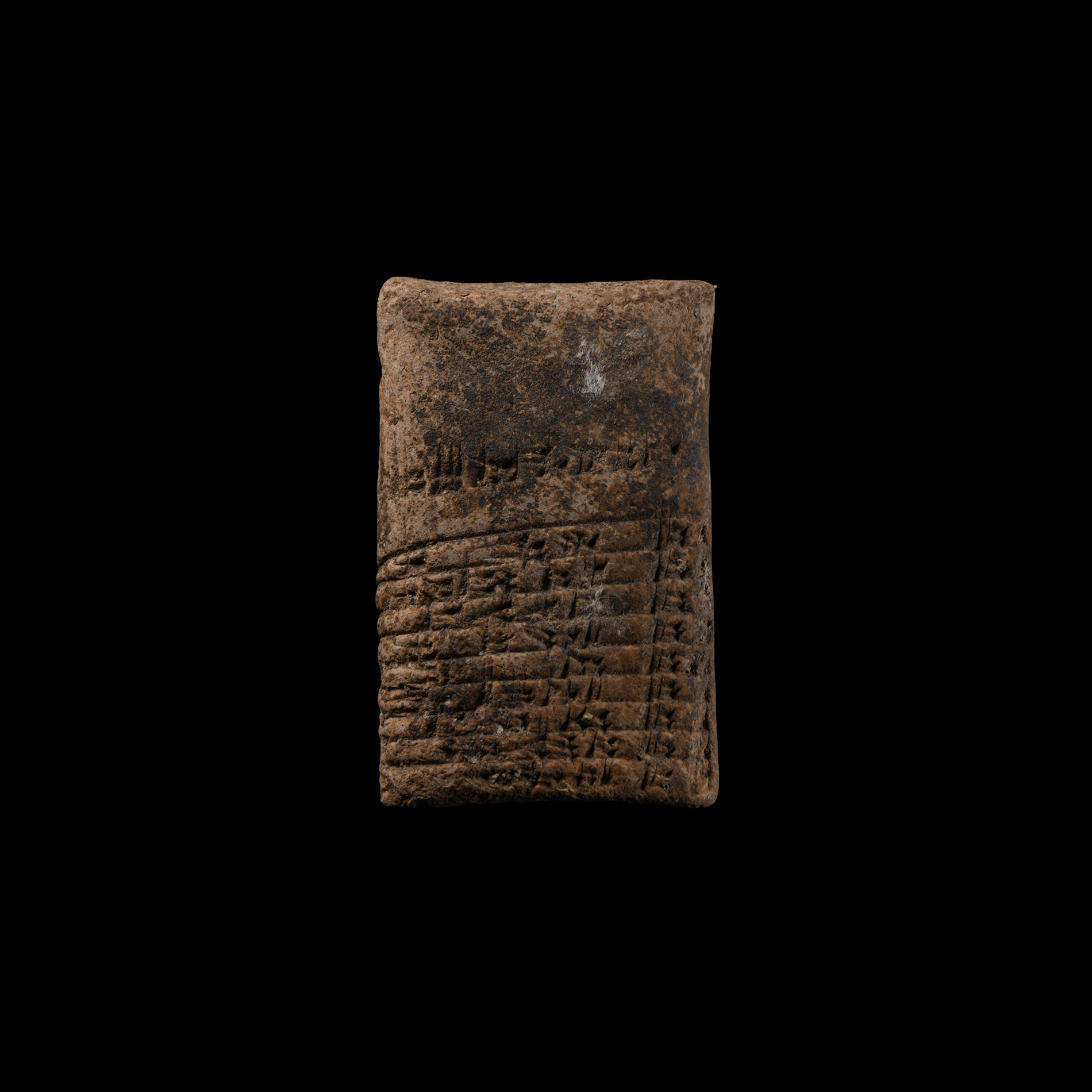 Old Babylonian Clay Cuneiform Tablet with Administrative Text