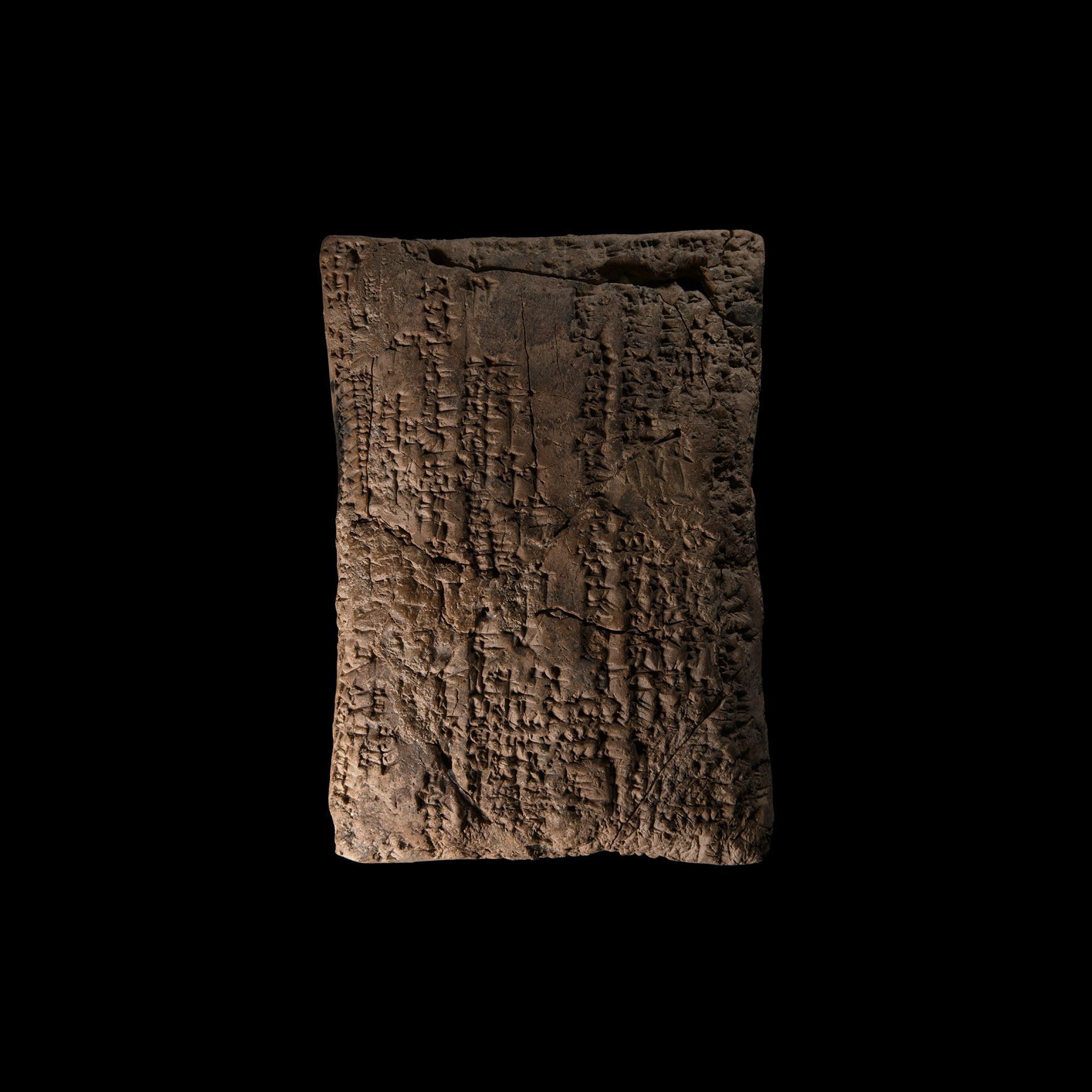 Large Old Babylonian Clay Cuneiform Tablet Containing Lexical Text