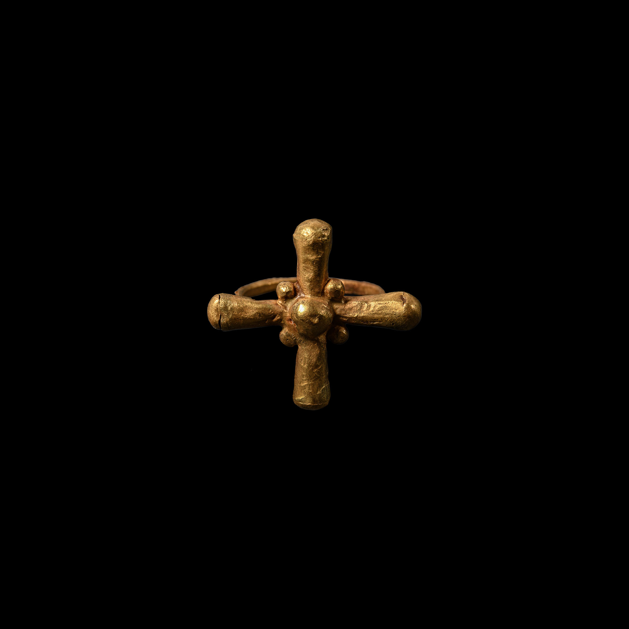 Byzantine Gold Ring with Cross