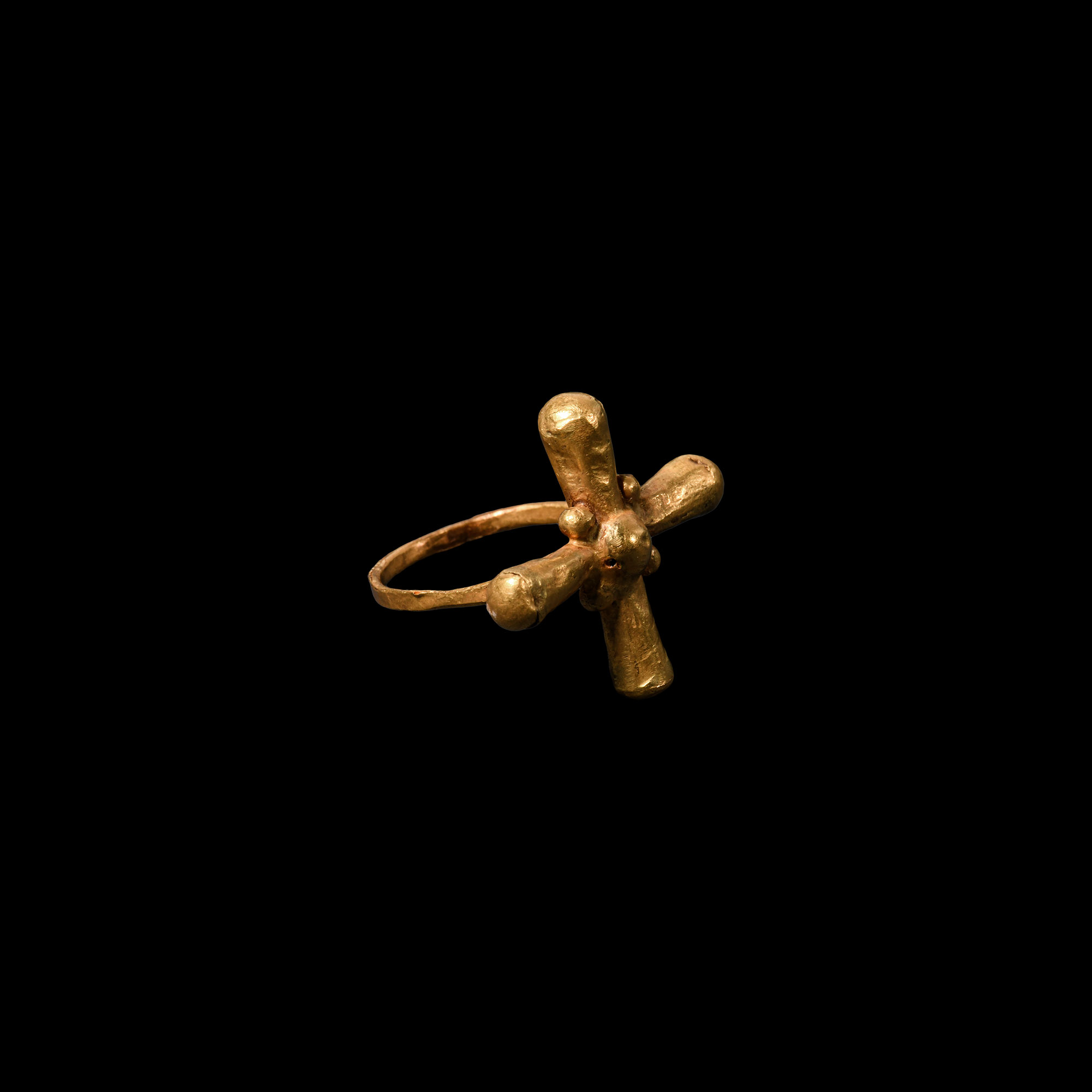 Byzantine Gold Ring with Cross