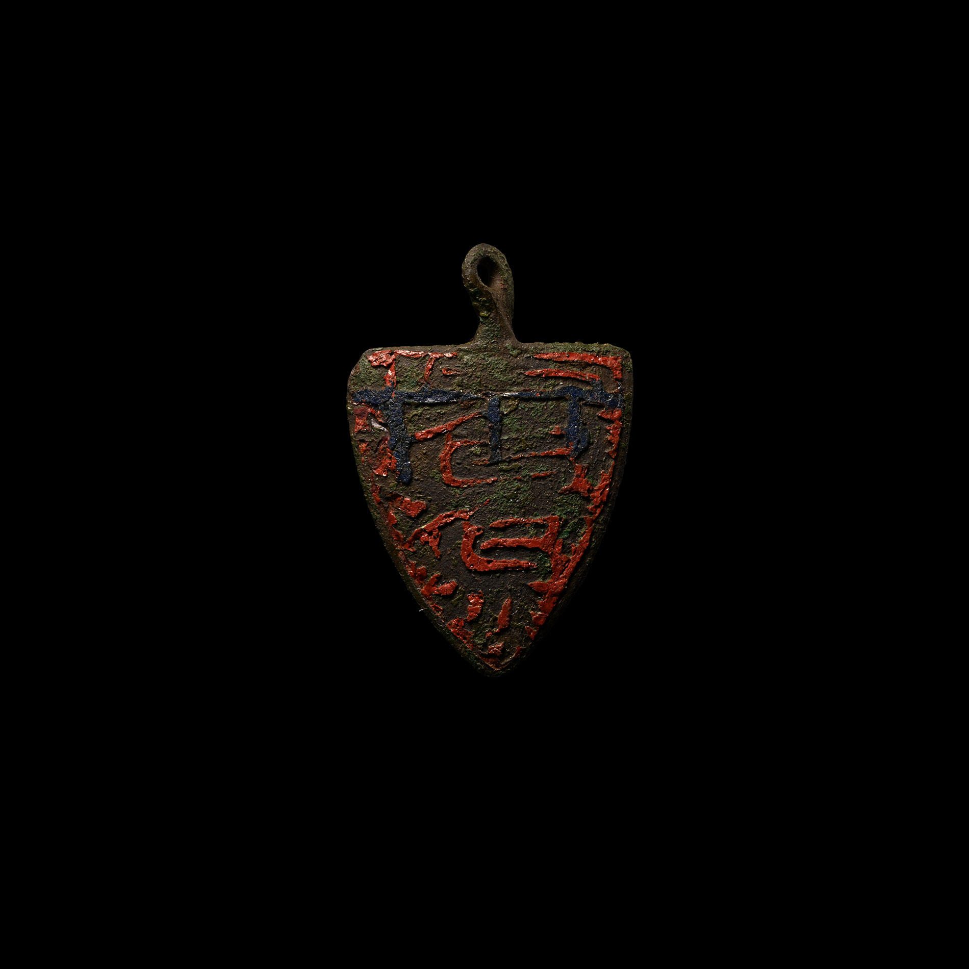 Medieval Bronze Knight's Royal Heraldic Harness Pendant
