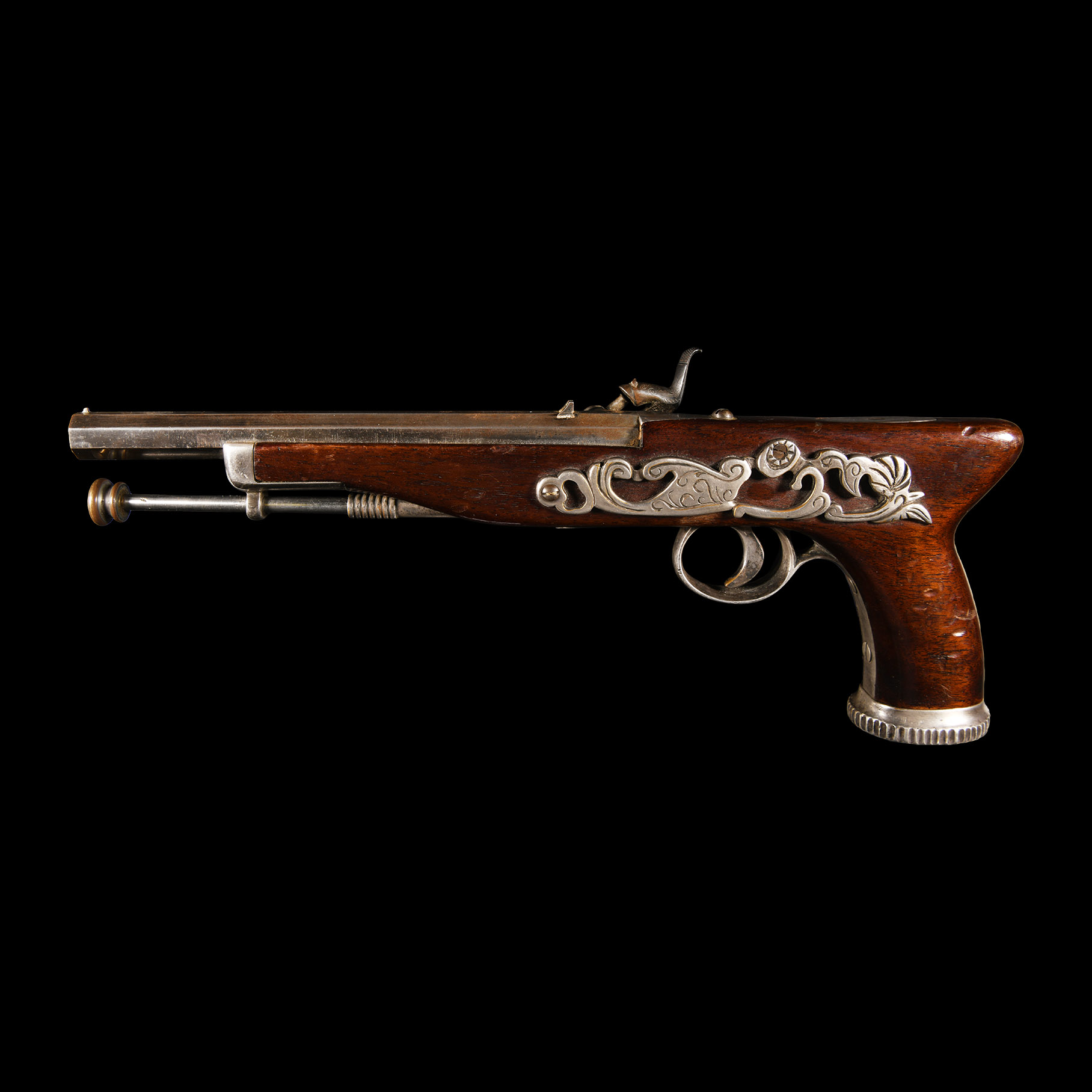 Saw-Butted Percussion Pistol