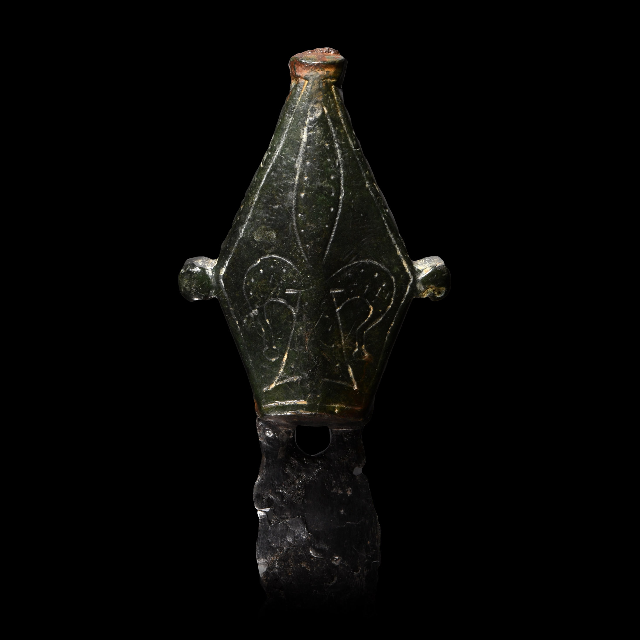 Medieval Quillon Dagger with Bronze Pommel