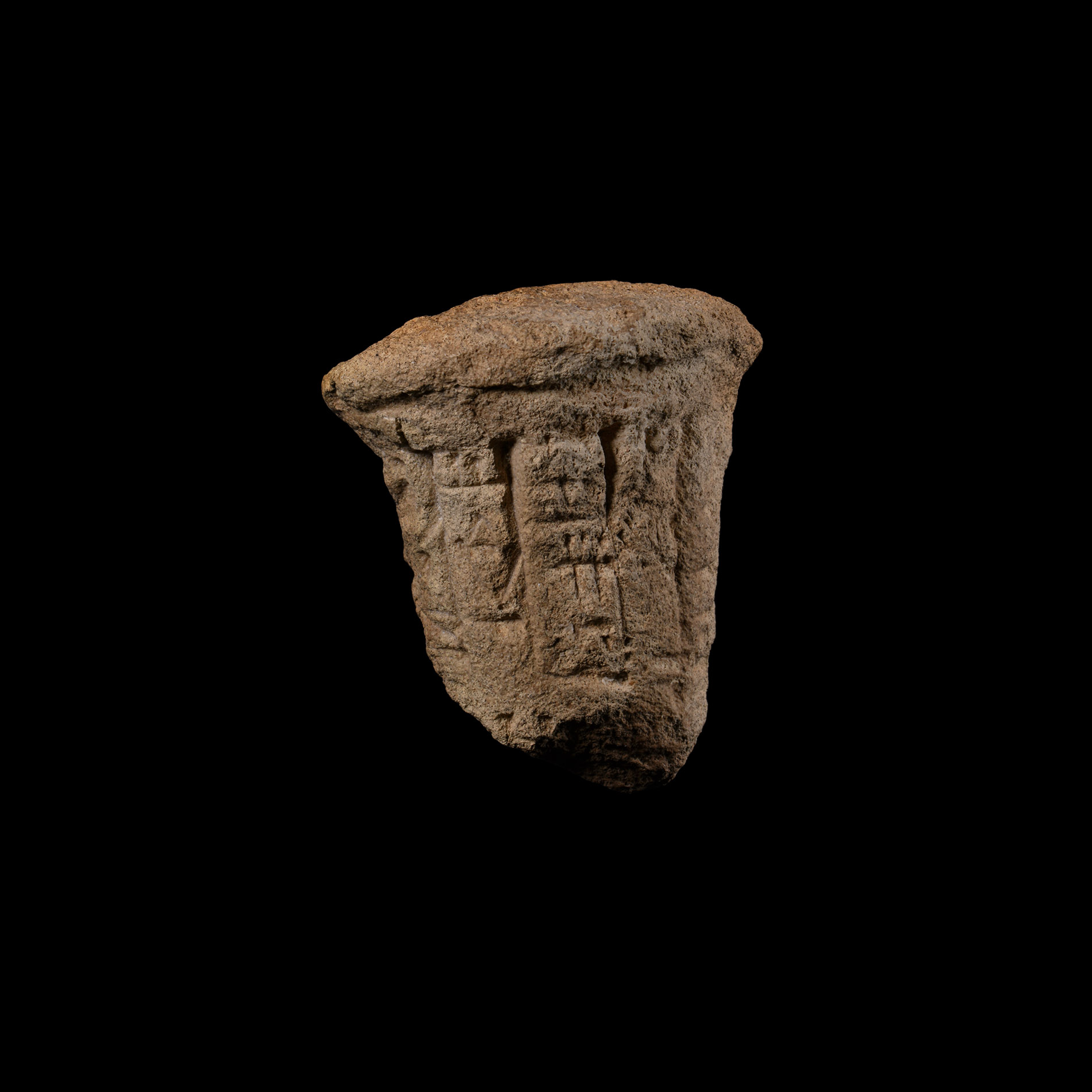 Babylonian Votive Clay Cuneiform Cone Fragment of Gudea from Telloh