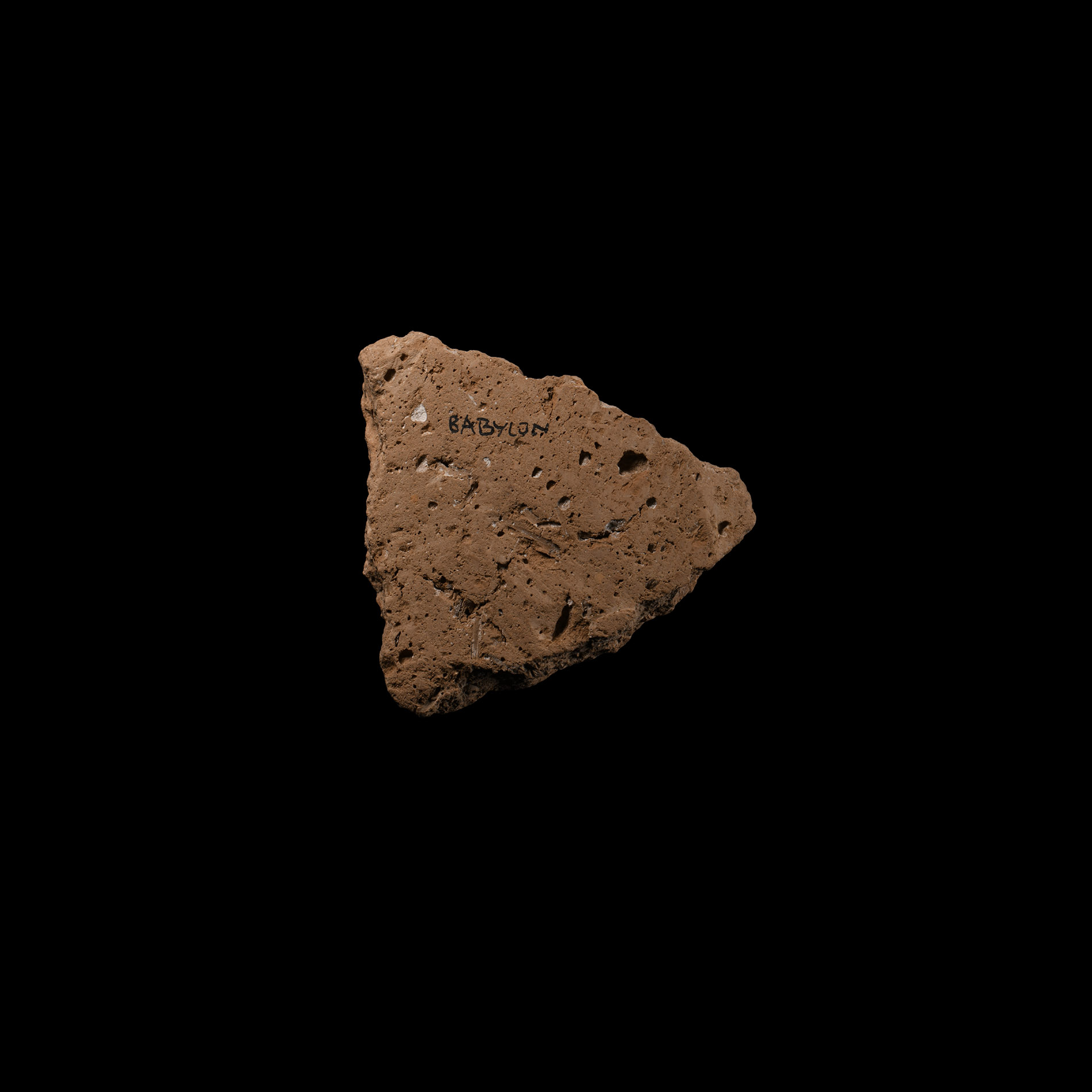 Babylonian Clay Brick Fragment with Cuneiform
